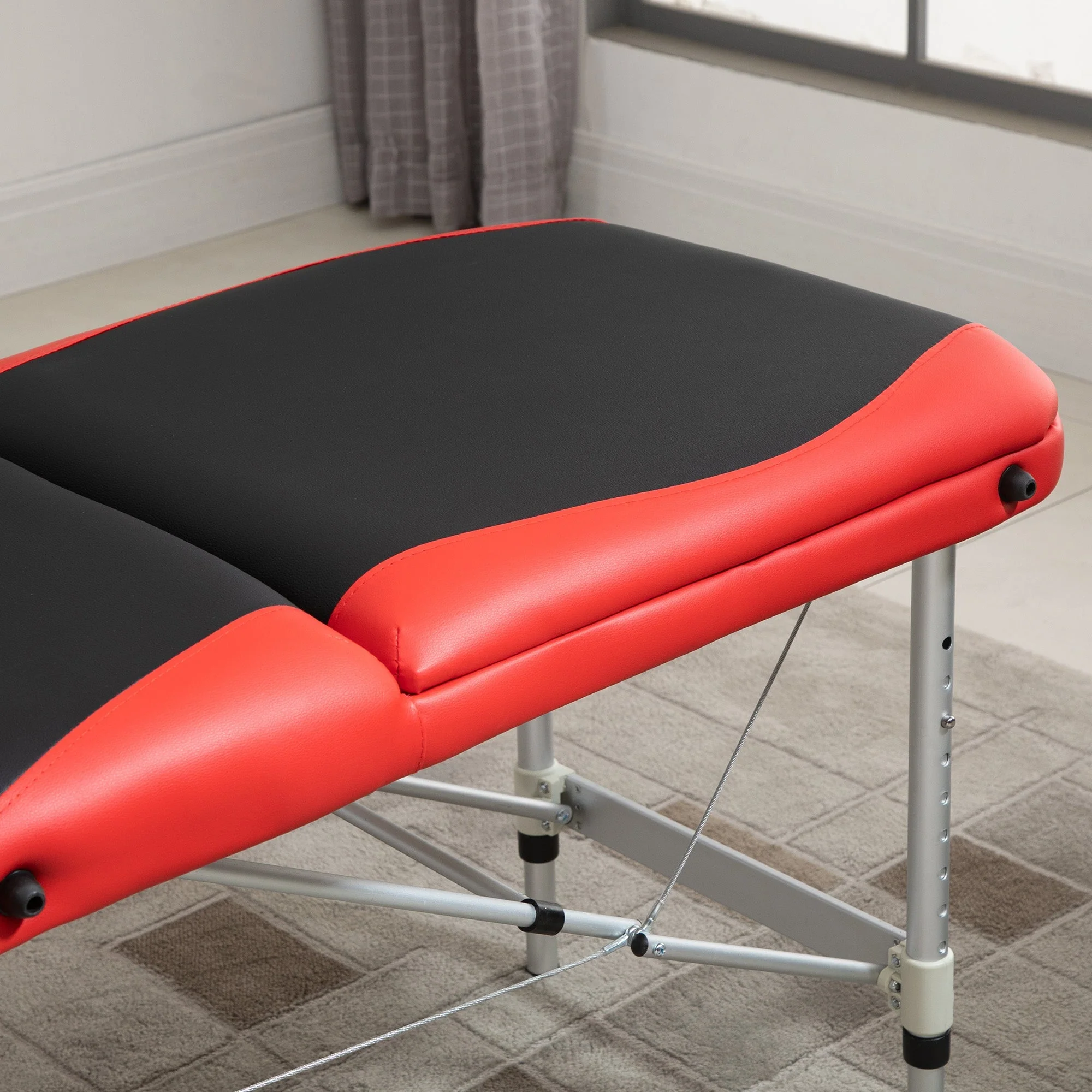 Massage Table Foldable Height-Adjustable 215x60cm Aluminum & Foam - Image 7