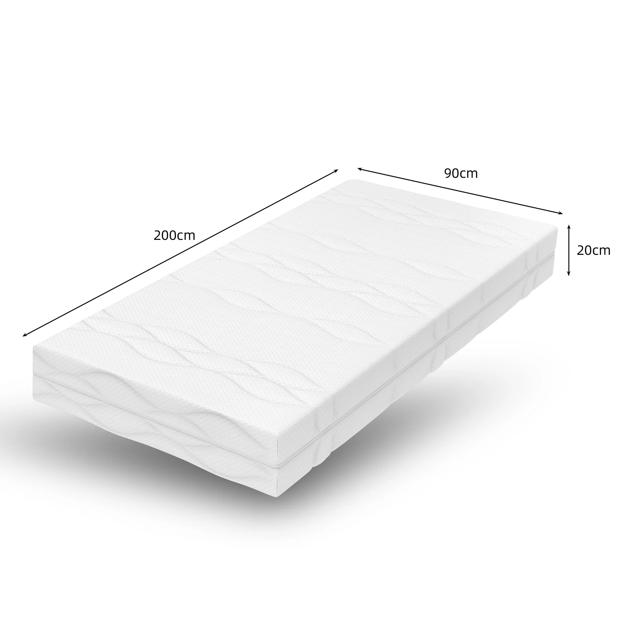 Mattress 90x200cm Pocket Spring H3 7-Zone Ergonomic 20cm Height Oeko-Tex Certified - Image 3