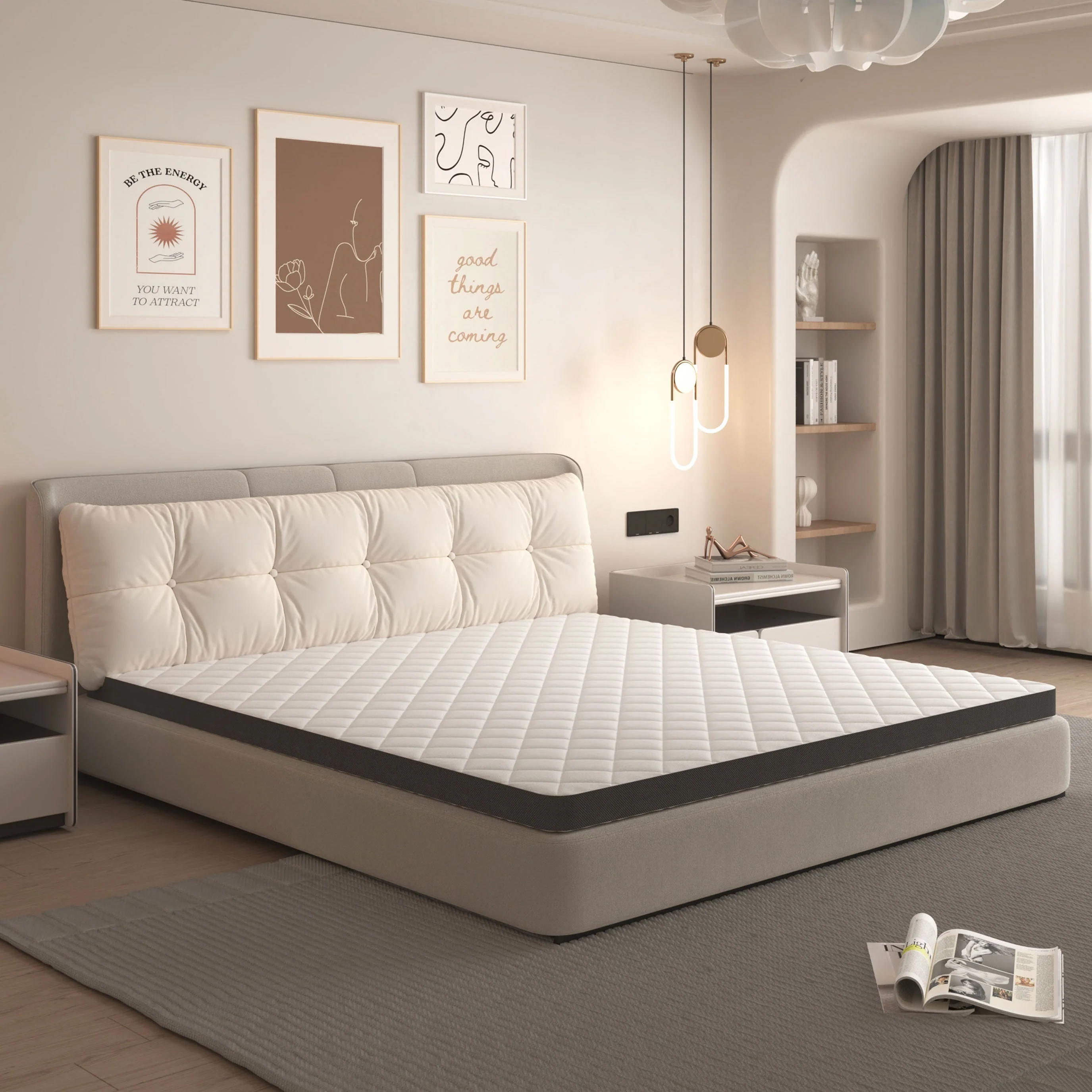 Mattress H3, Comfortable 7cm Medium Strength Seven Zone Embossed Foam - Image 4