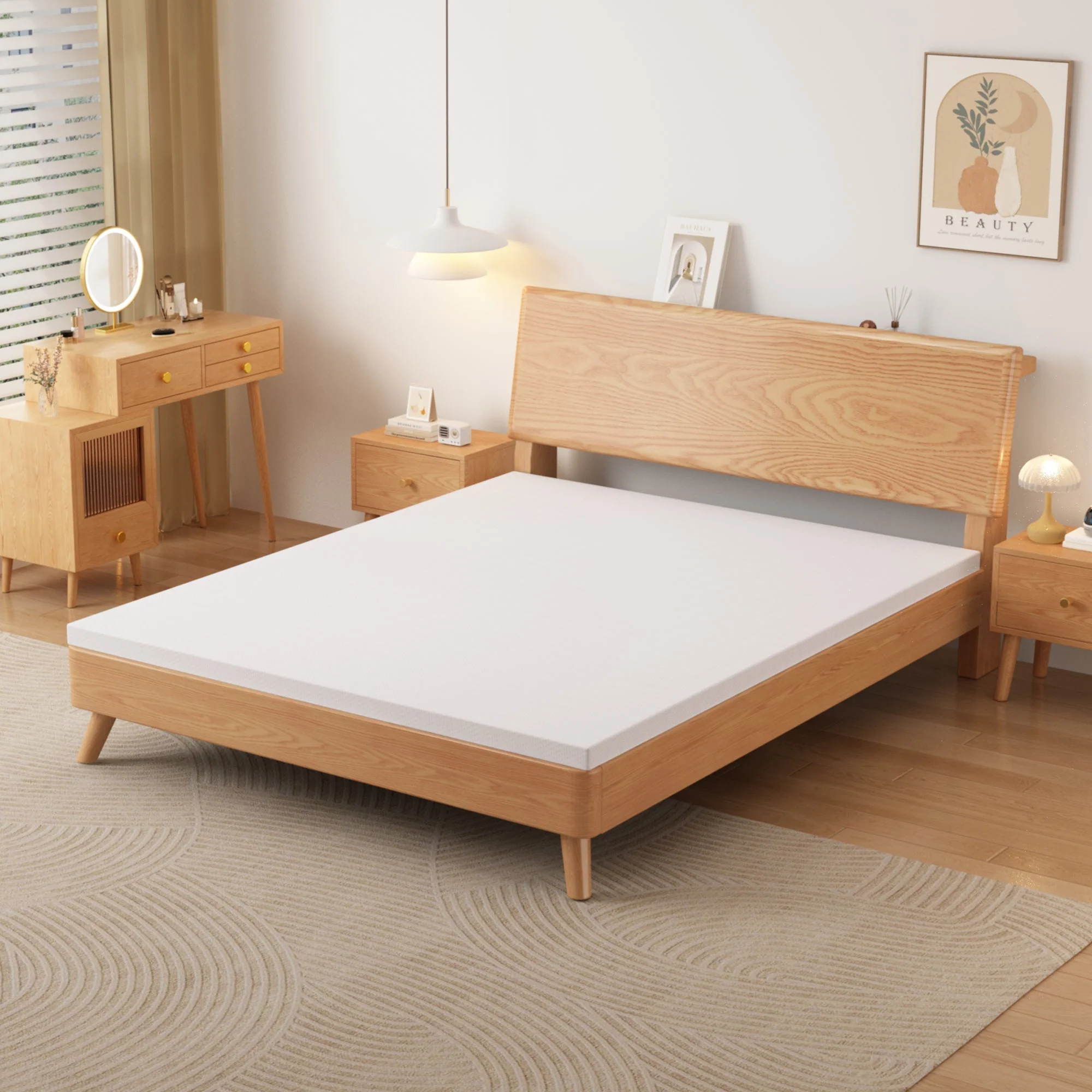 Mattress H3, Medium Strength Oeko TEX Certified Washable, 160x200cm White/Orange Foam - Image 7