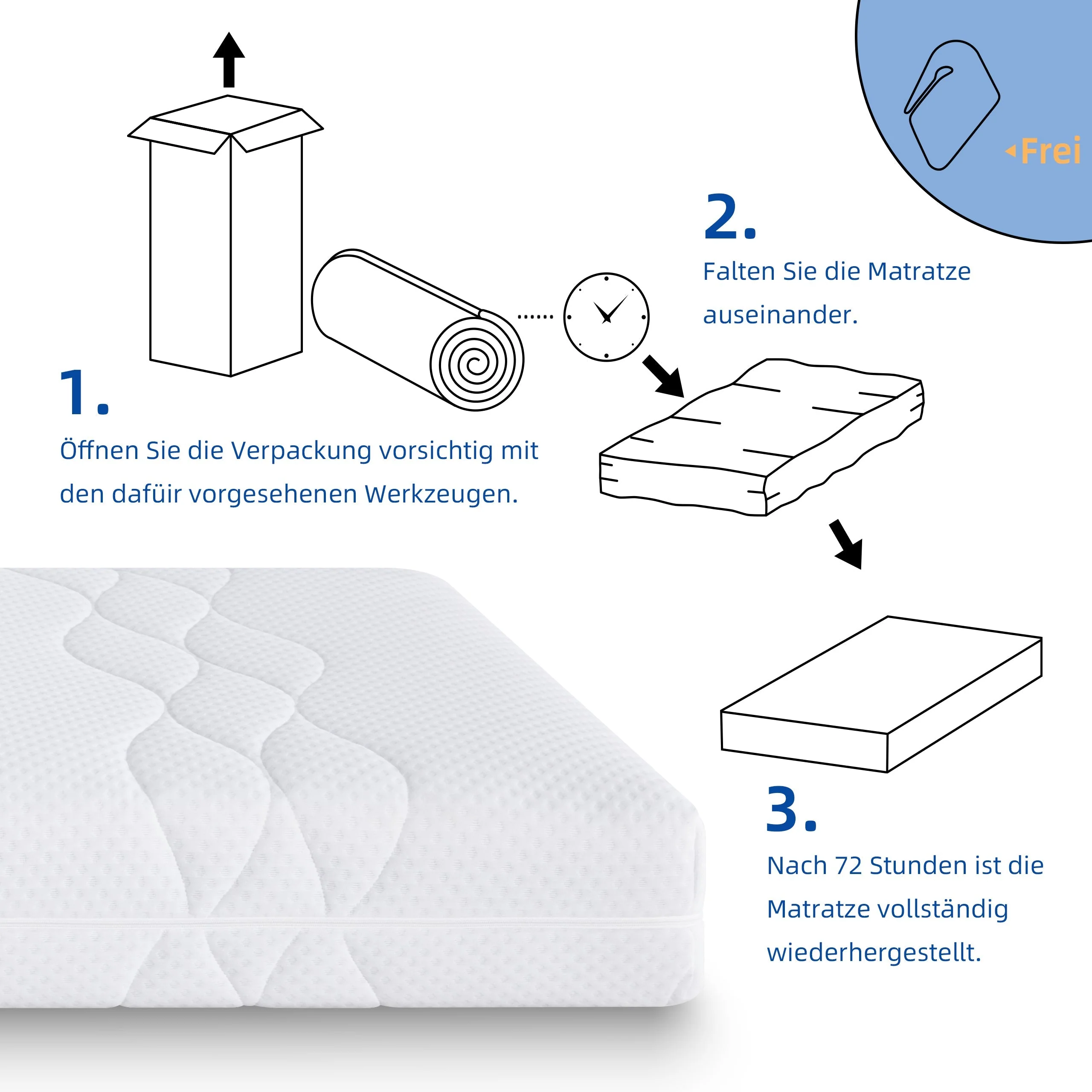 Mattress Pocket Spring H3 7-Zone 180x200cm Oeko-Tex Certified 20cm Height - Image 8