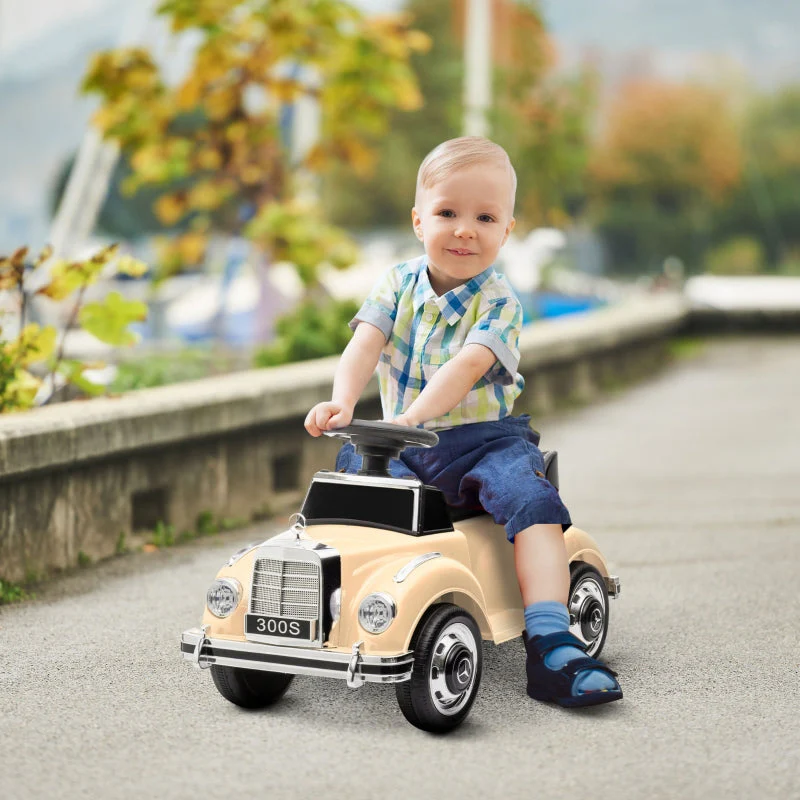 Mercedes Benz Design 300 S Ride-On Toy Car, Beige