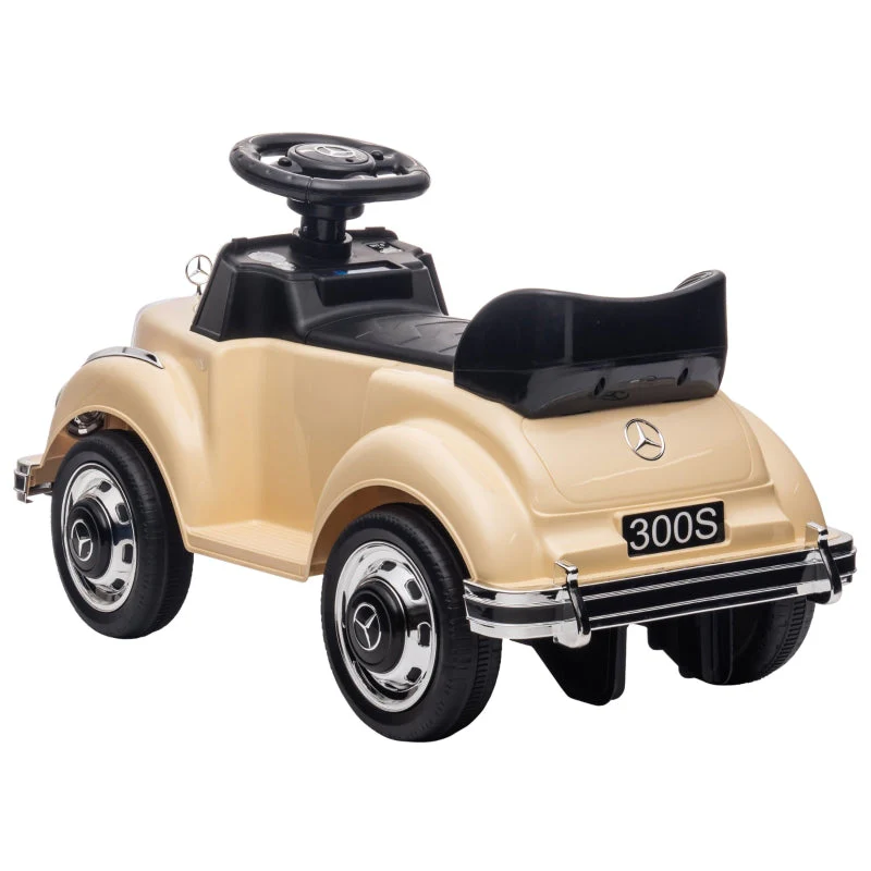 Mercedes Benz Design 300 S Ride-On Toy Car, Beige - Image 7
