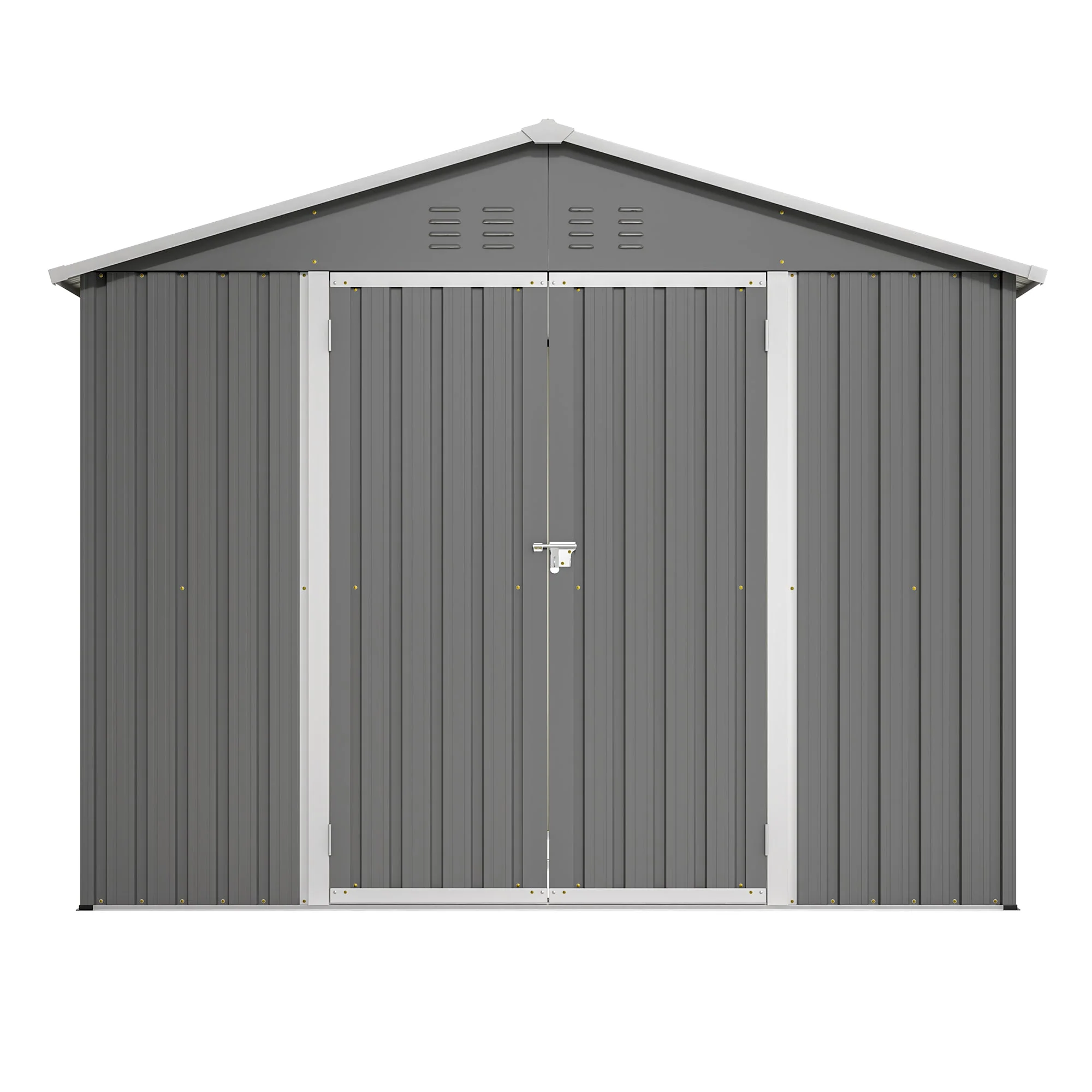 Metal Tool Shed, 8x6FT Folding Door, Anthracite Grey - Image 10