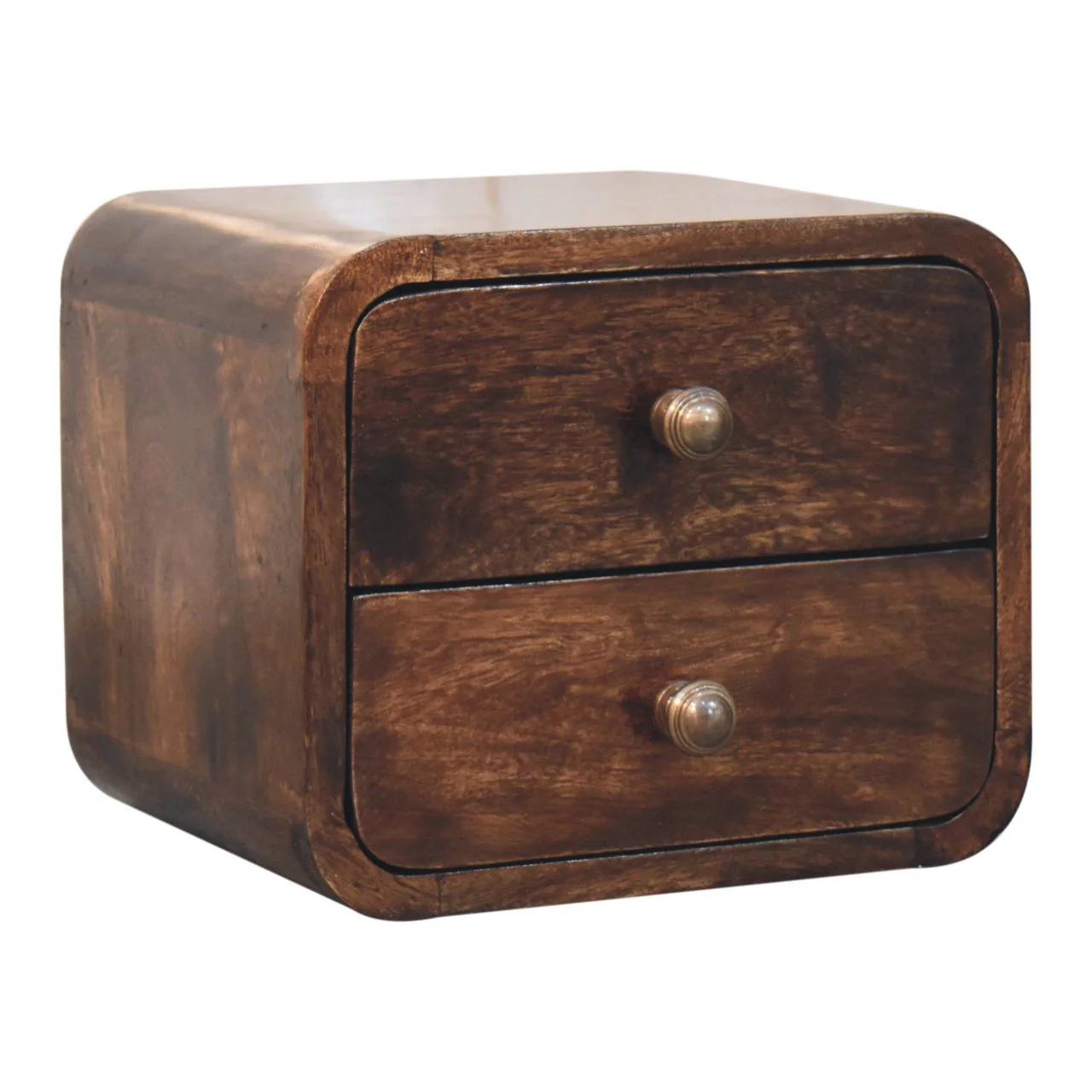 Mini Curved Wall Mounted Bedside - California Walnut - Image 2