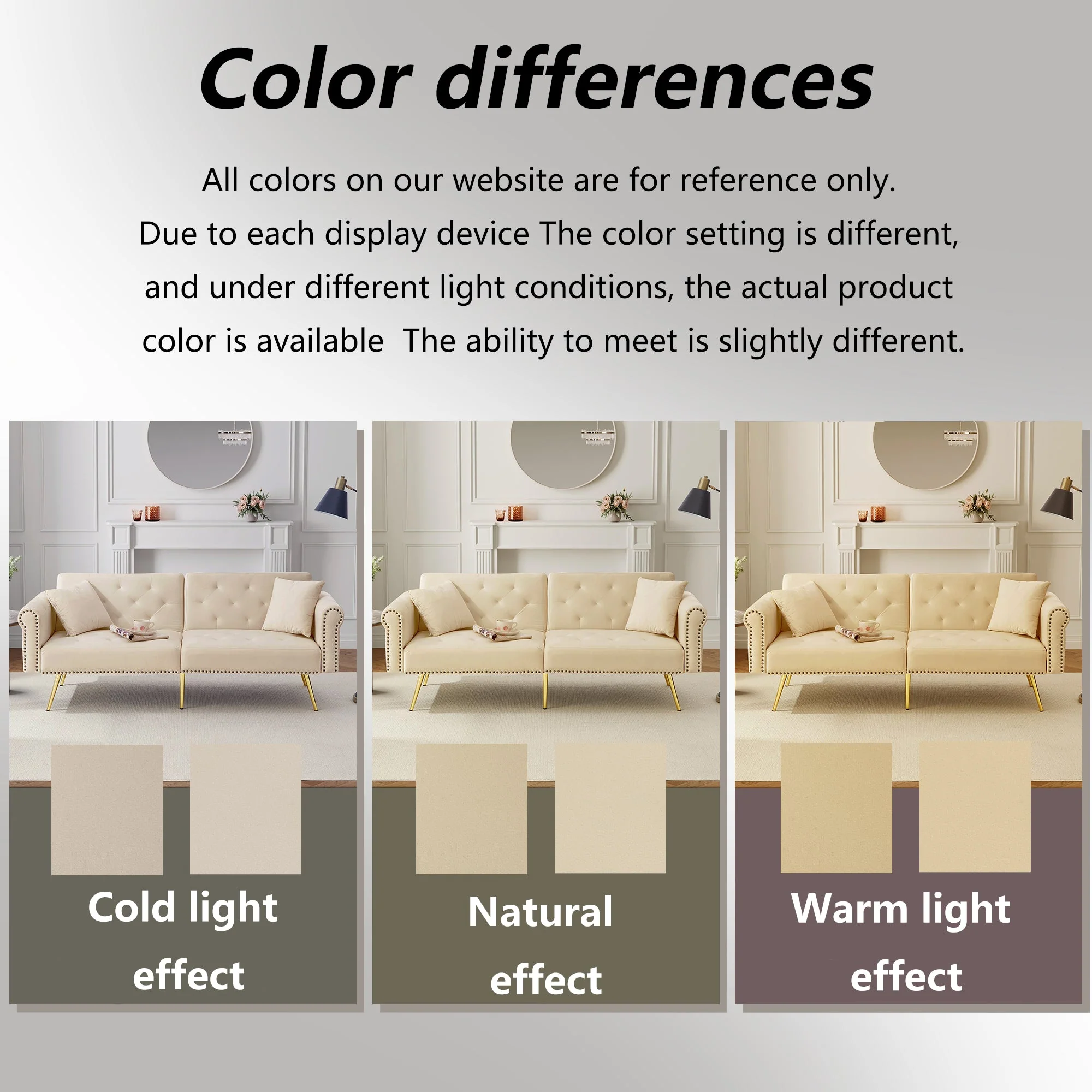 Modern 2-Seater Sofa Bed with 3-Stage Adjustable Backrest, Velvet - Image 14