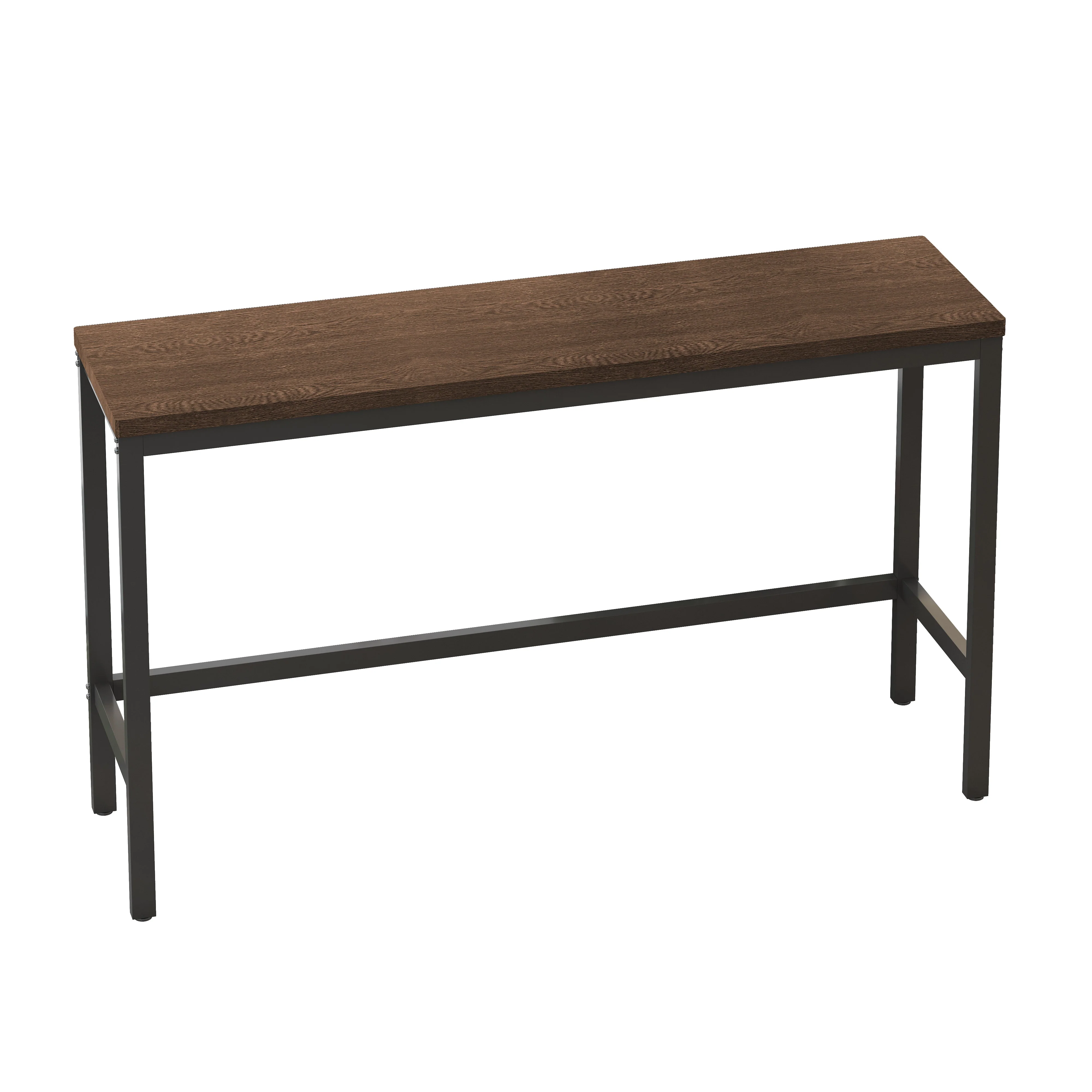Modern Design Kitchen Dining Table 148CM with 3 Stools, Dark Brown - Image 9