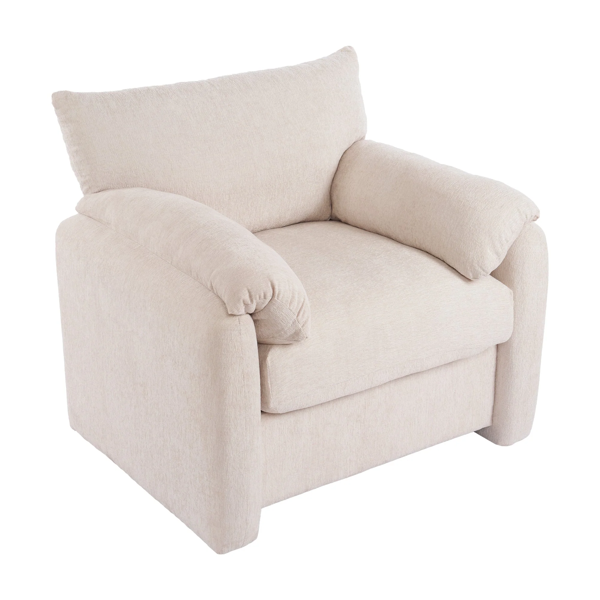 Modern design oversized armchair, decorative single sofa leisure chair, chenille fabric - Image 11