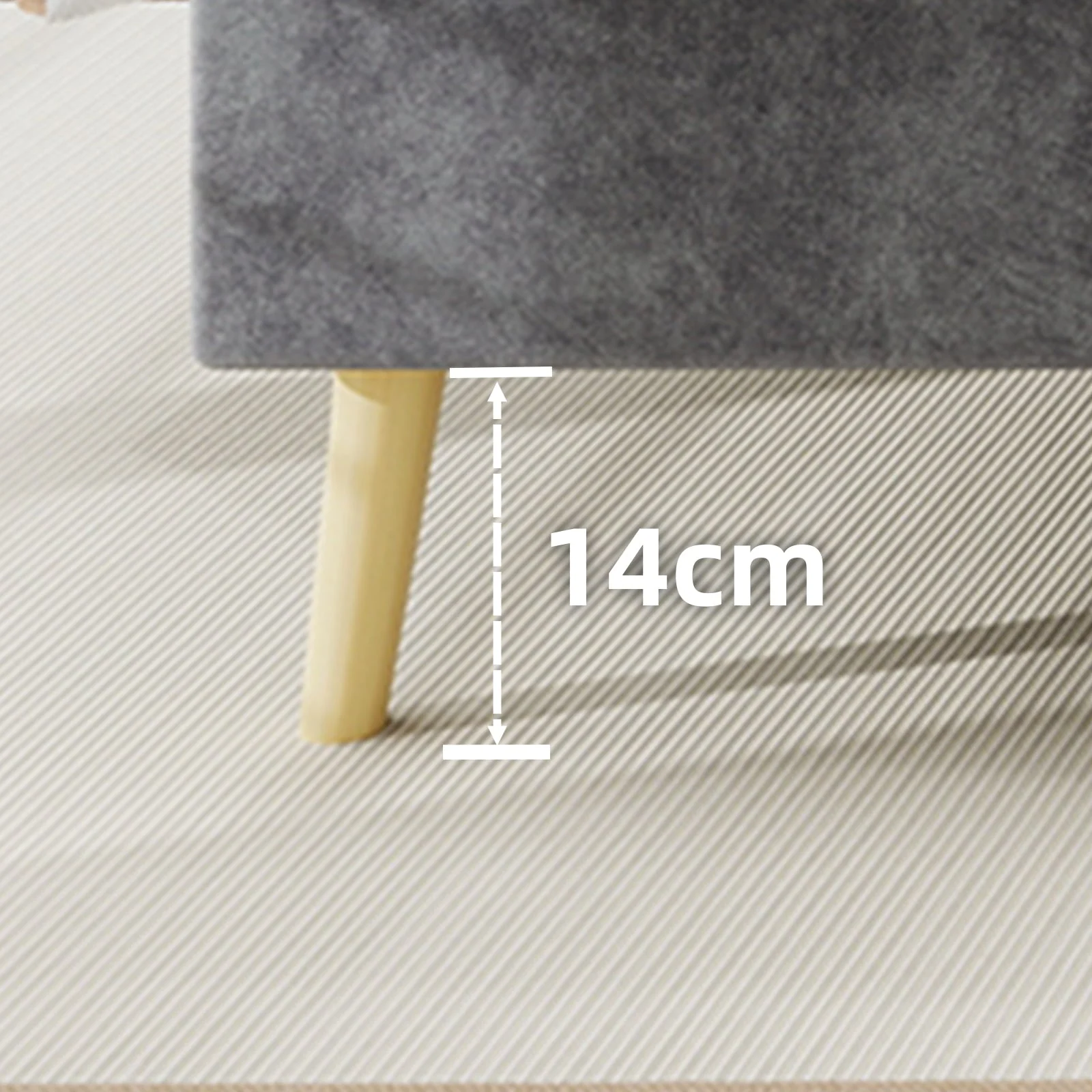 Modern Minimalist Soft Bed, Comfortable Headboard, Low Box Frame, Gray - Image 5