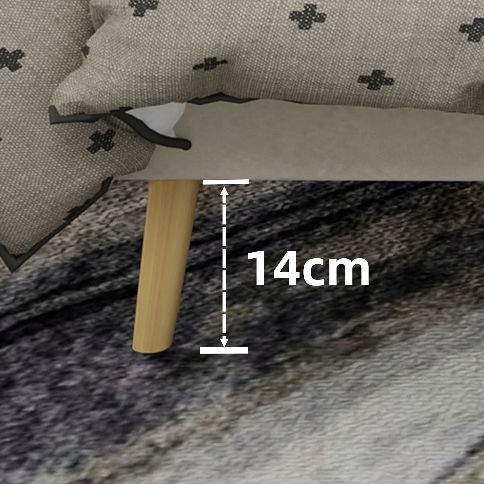 Modern Minimalist Upholstered Bed with Plush Headboard, 160x200 cm, Beige, Multifunctional Bedroom Furniture, Low-Profile Non-Storage Base (Without Gas Lift), Mattress Excluded. - Image 8