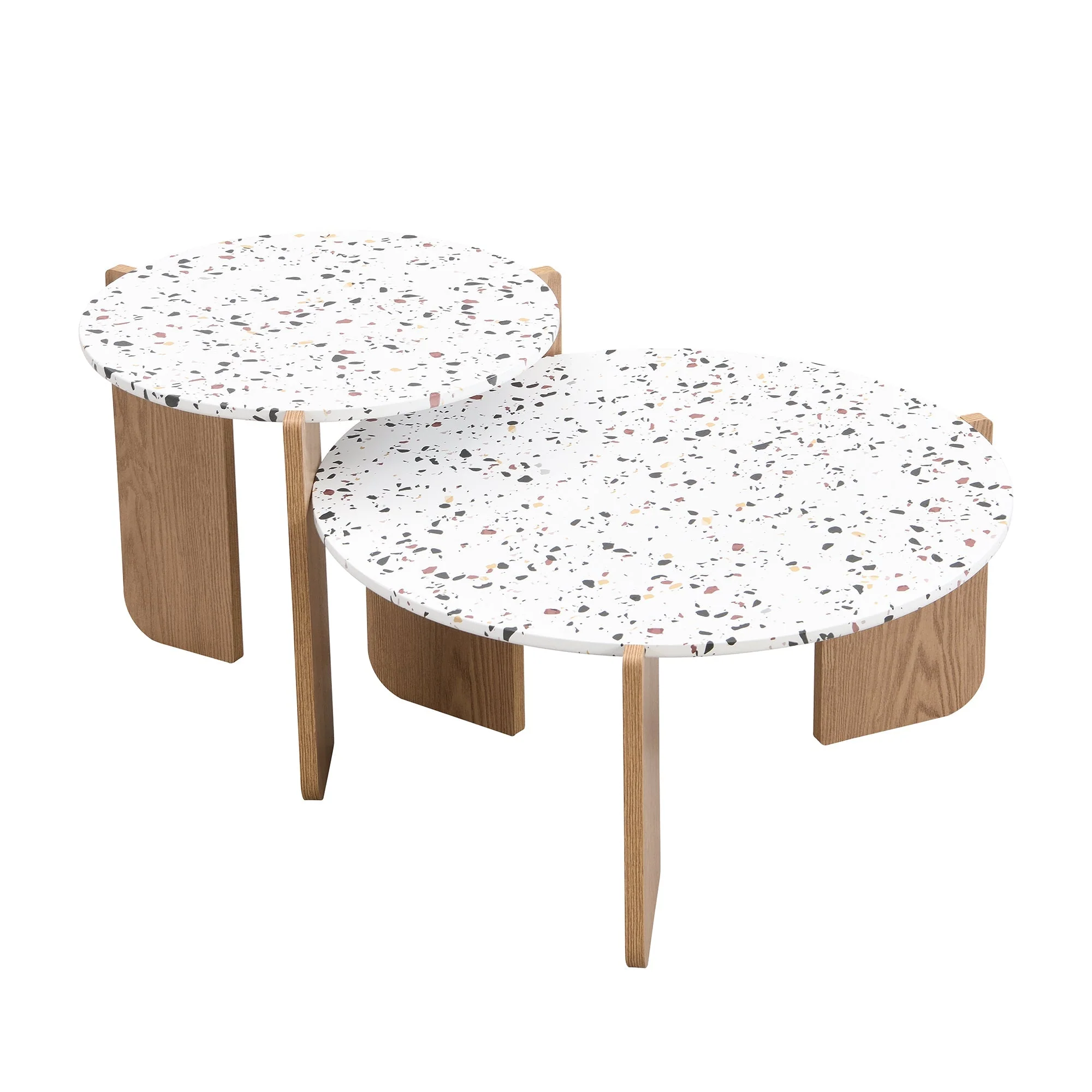 Modern Modular Coffee Table Set of 2 for Living Room, Sofa Side, Balcony - Image 12