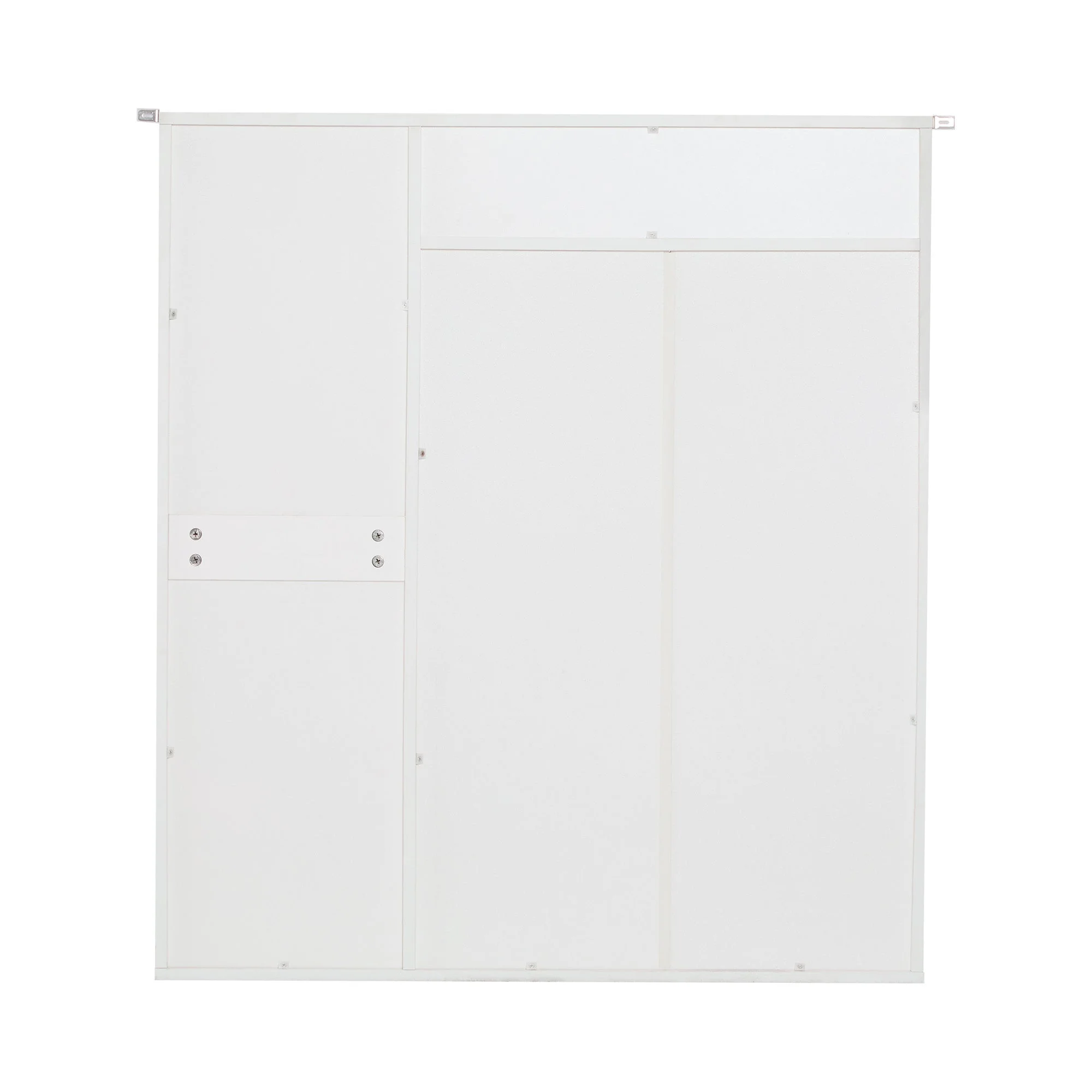 Modern Shoe Cabinet, adjustable shelves, gold handles, drawers, folding, white - Image 6