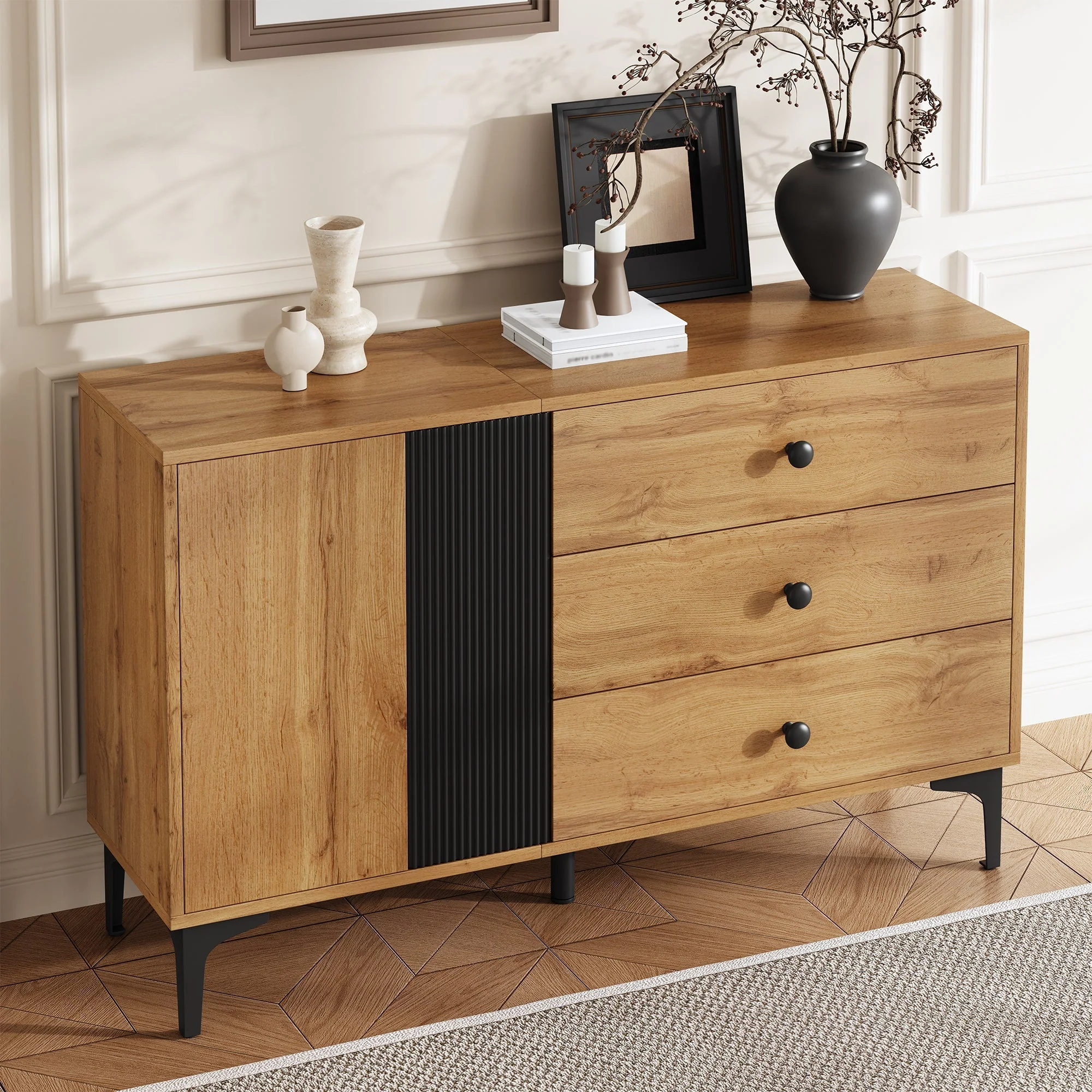 Modern Sideboard Buffet Storage Cabinet 120x35x76 cm - Image 10