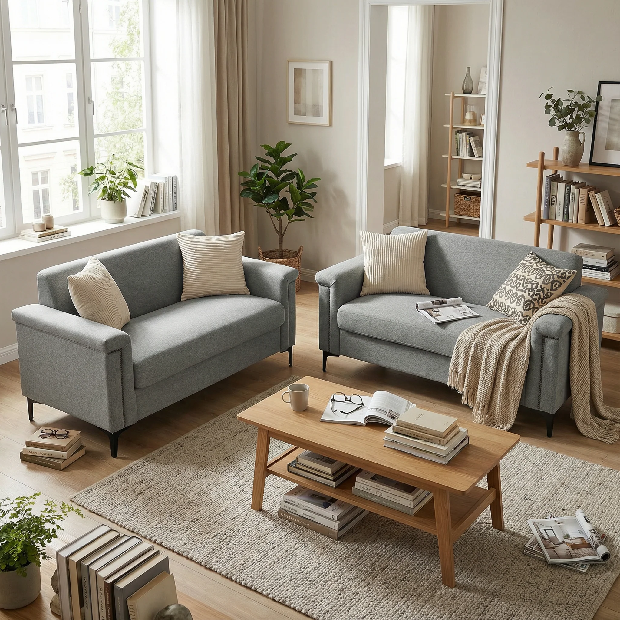 Modern Sofa Set 2-Seater 172cm 2-Piece - Image 5