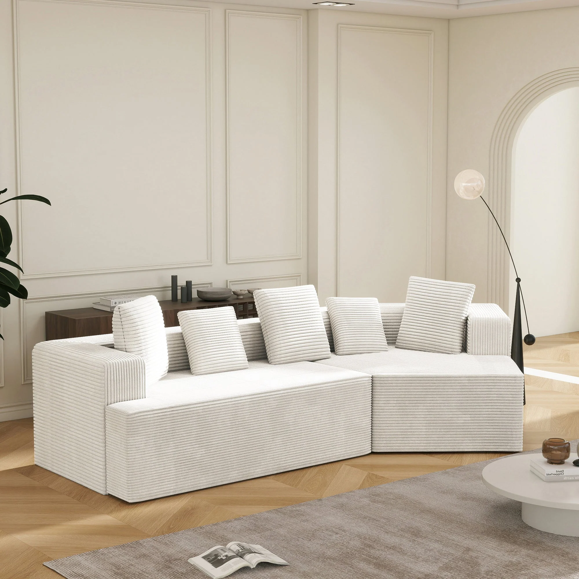 Modular Sofa 312cm Boneless Cloud Design - Comfort Fabric - Image 9