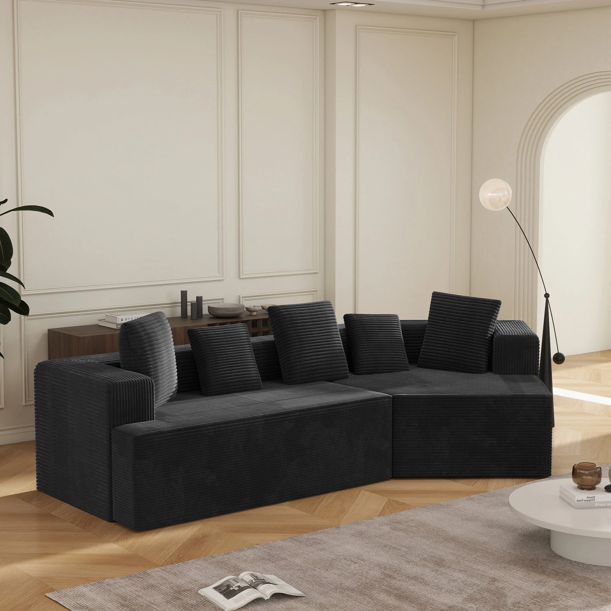 Modular Sofa 312cm Cloud Design Fully Compressed No Assembly - Comfort Fabric - Image 10