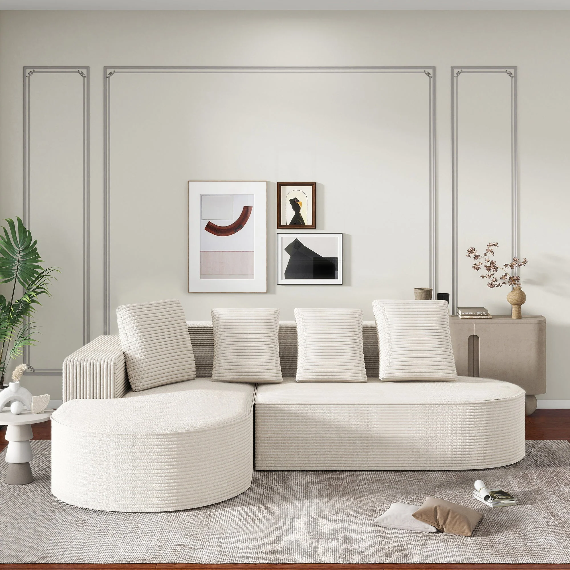 Modular Sofa L-Shaped Deep Seats - No Assembly Required - Image 9