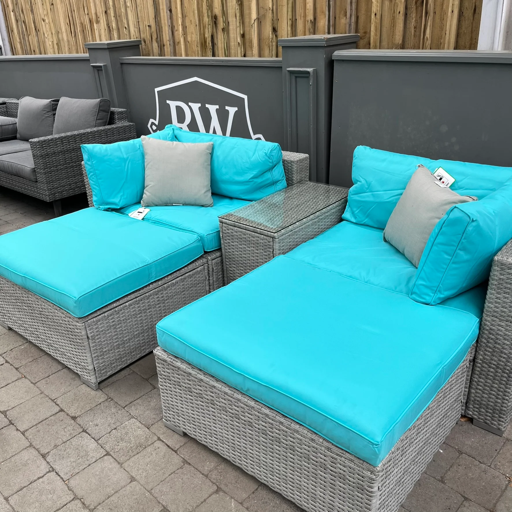 Modular Sofa Set Blue - Clearance - Image 3