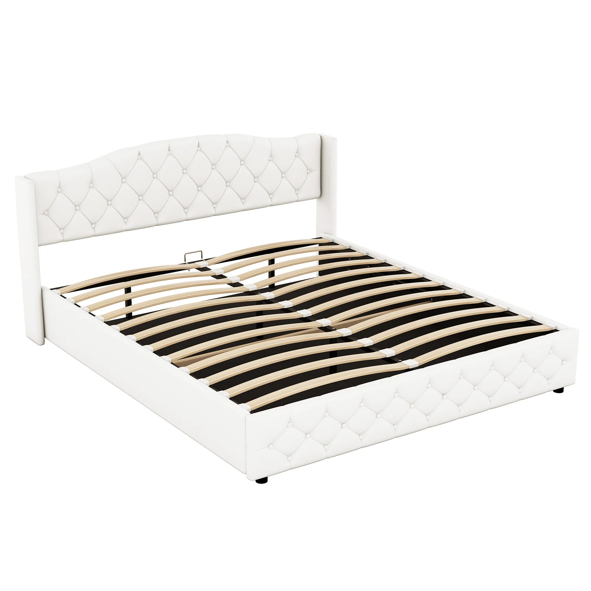 Multifunctional Flat Bed with Hydraulic Storage, 180 x 200, Beige - Image 10