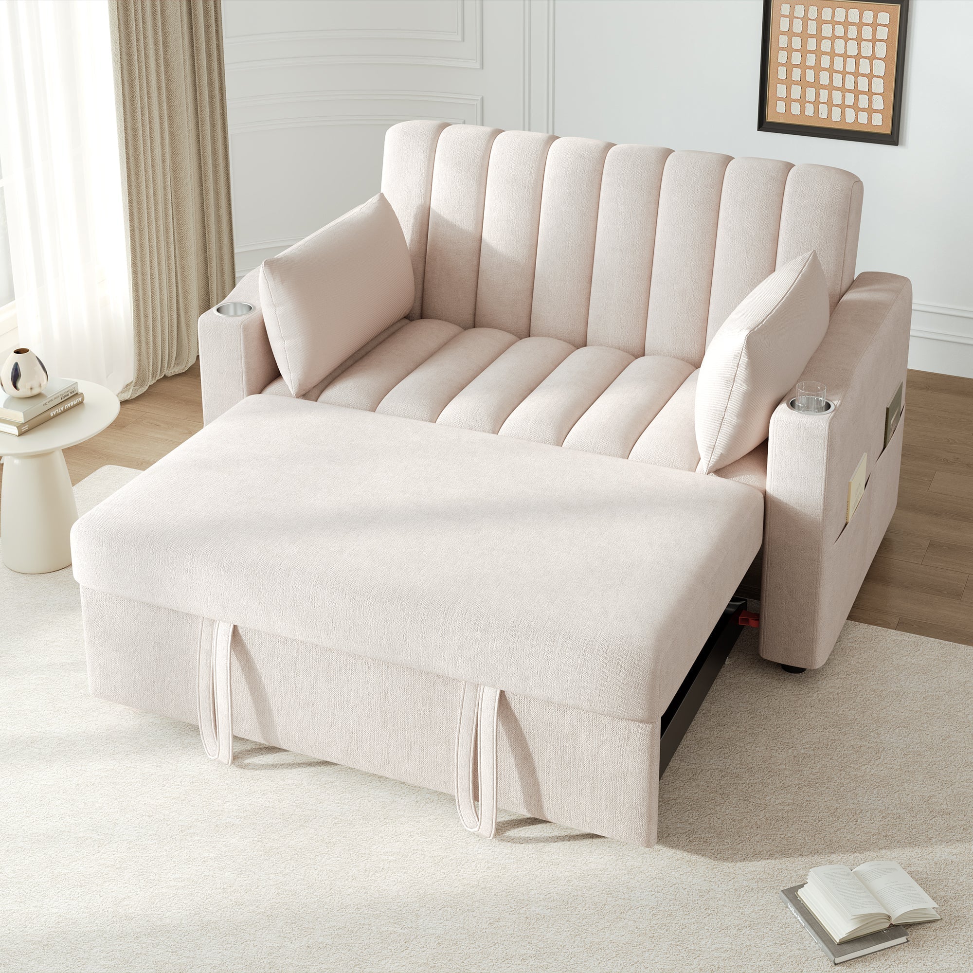 Multifunctional Sofa Sleeper Double Adjustable Backrest Drink Holder Cushions - Image 2