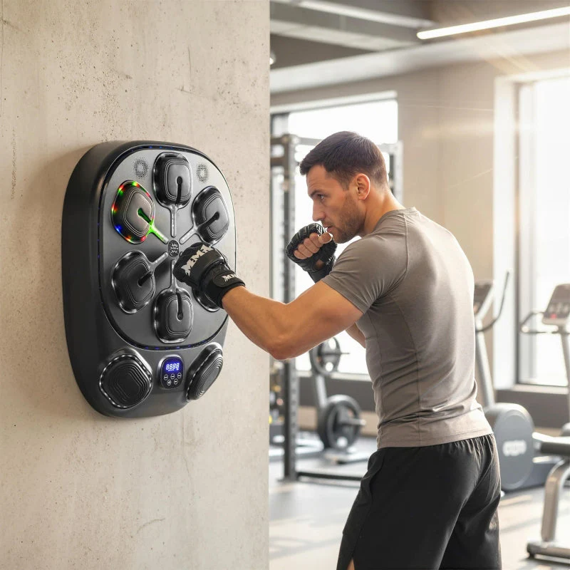 Music Boxing Machine with Dual Striking Zones and 9 Speeds, Bluetooth Gloves, LED - Image 2