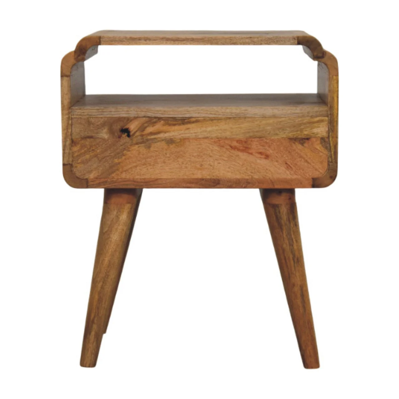 Newton Nightstand, Solid Wood, Oak-ish Finish - Image 7