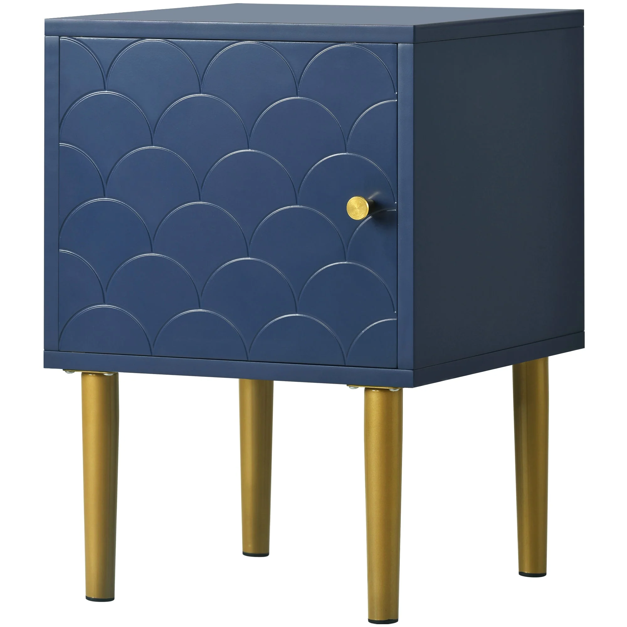 Nightstand Side Table H50/W35/D35 cm, Navy Blue - Image 3