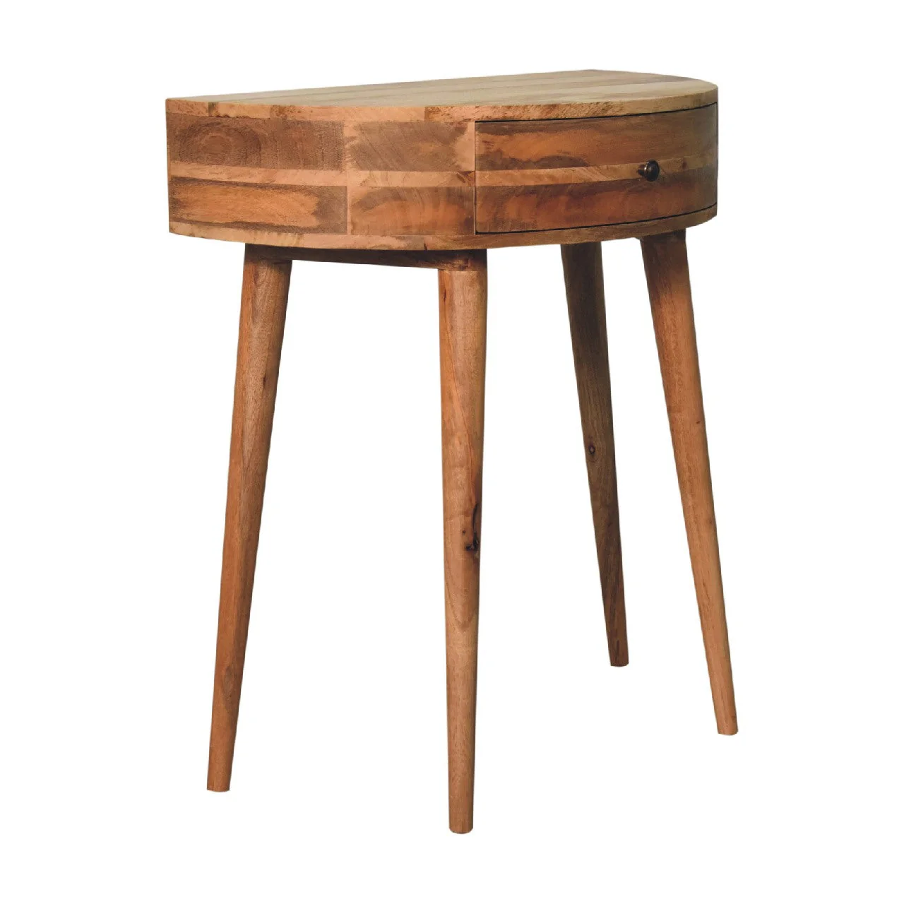 Odyssey Console Table, Solid Mango Wood, Oak-ish Finish - Image 3