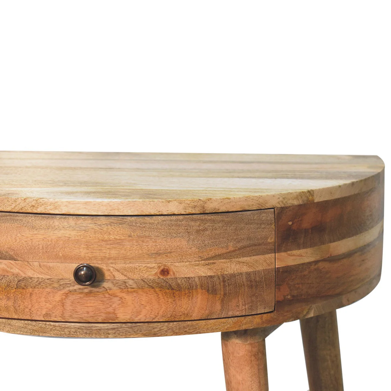 Odyssey Console Table, Solid Mango Wood, Oak-ish Finish - Image 6