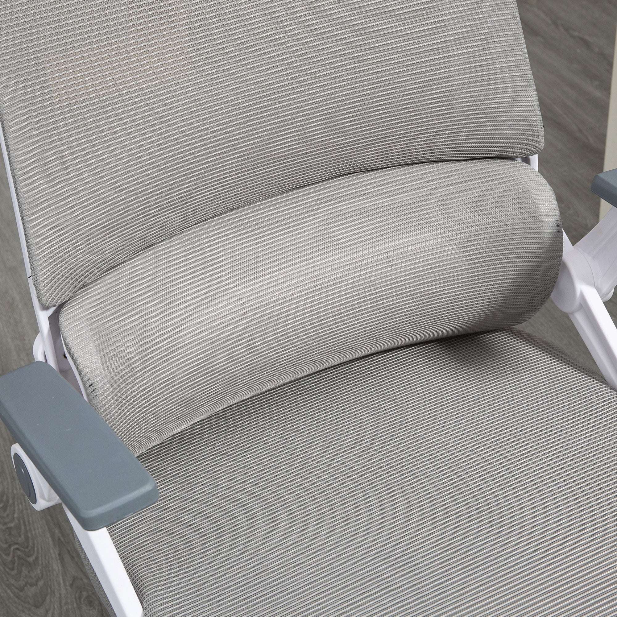 Office Chair Ergonomic Swivel, Adjustable Headrest, Armrests & Lumbar Support, Mesh - Image 8