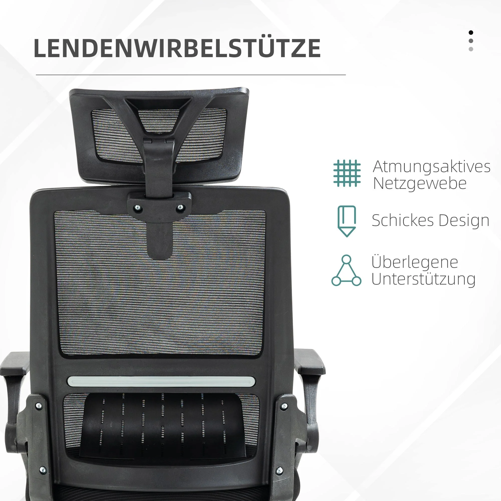 Office Chair Ergonomically Adjustable, Headrest, Armrests, Swivel, Rocking Function - Image 5