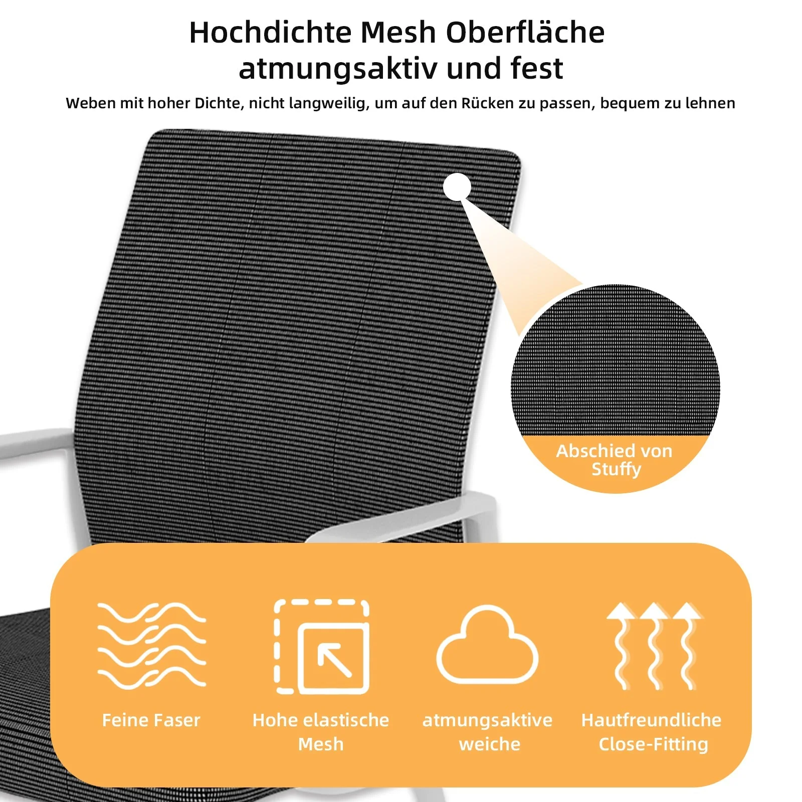 Office Chair, Minimalist Modern Soft & Comfortable, Metal Frame - Image 3