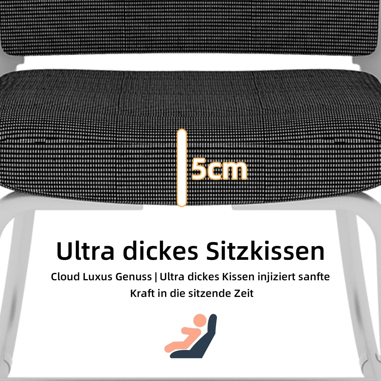 Office Chair, Minimalist Modern Soft & Comfortable, Metal Frame - Image 4