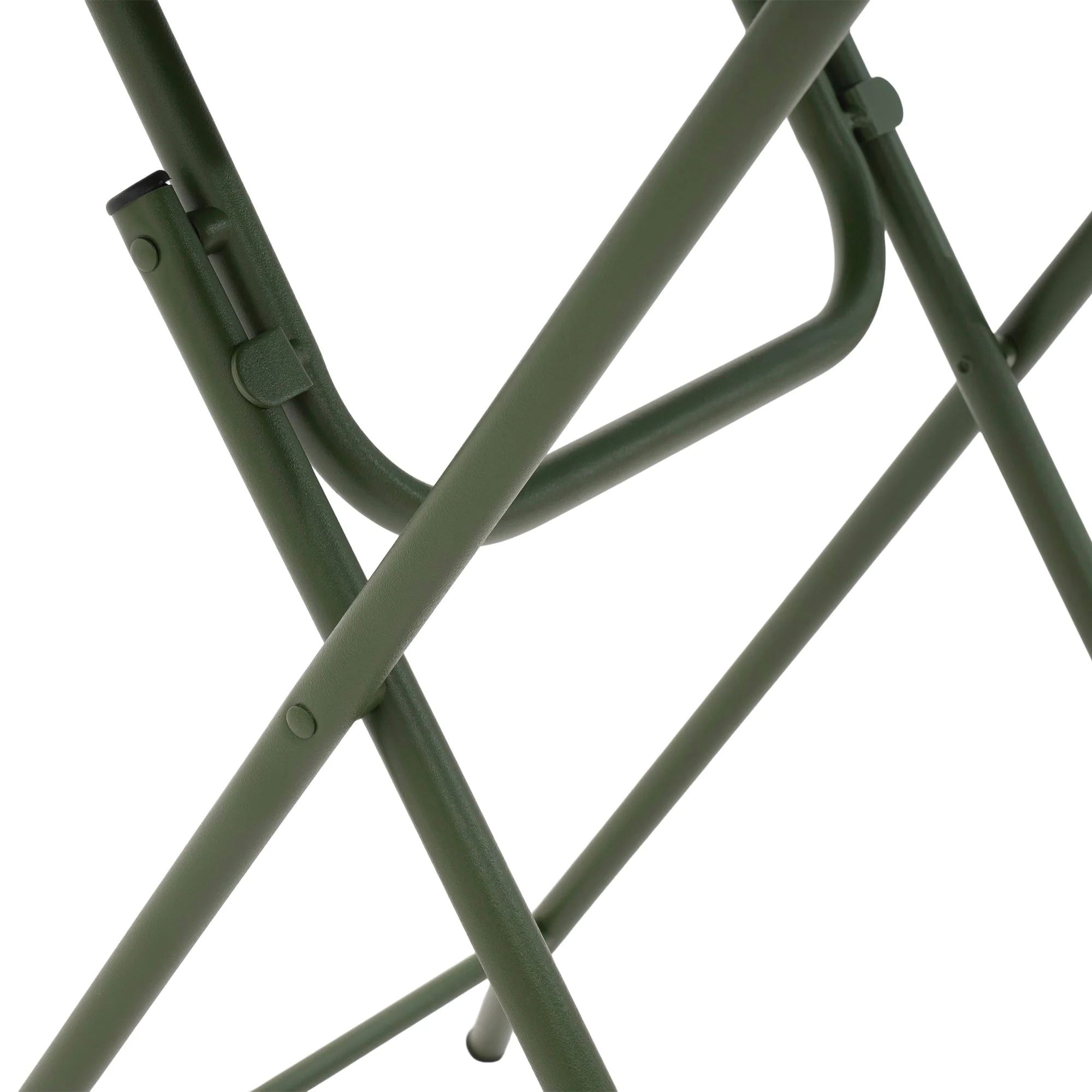 Outdoor 3-Piece Foldable Bistro Set, 2 Chairs and 1 Table Weather-Resistant, Green Metal - Image 9