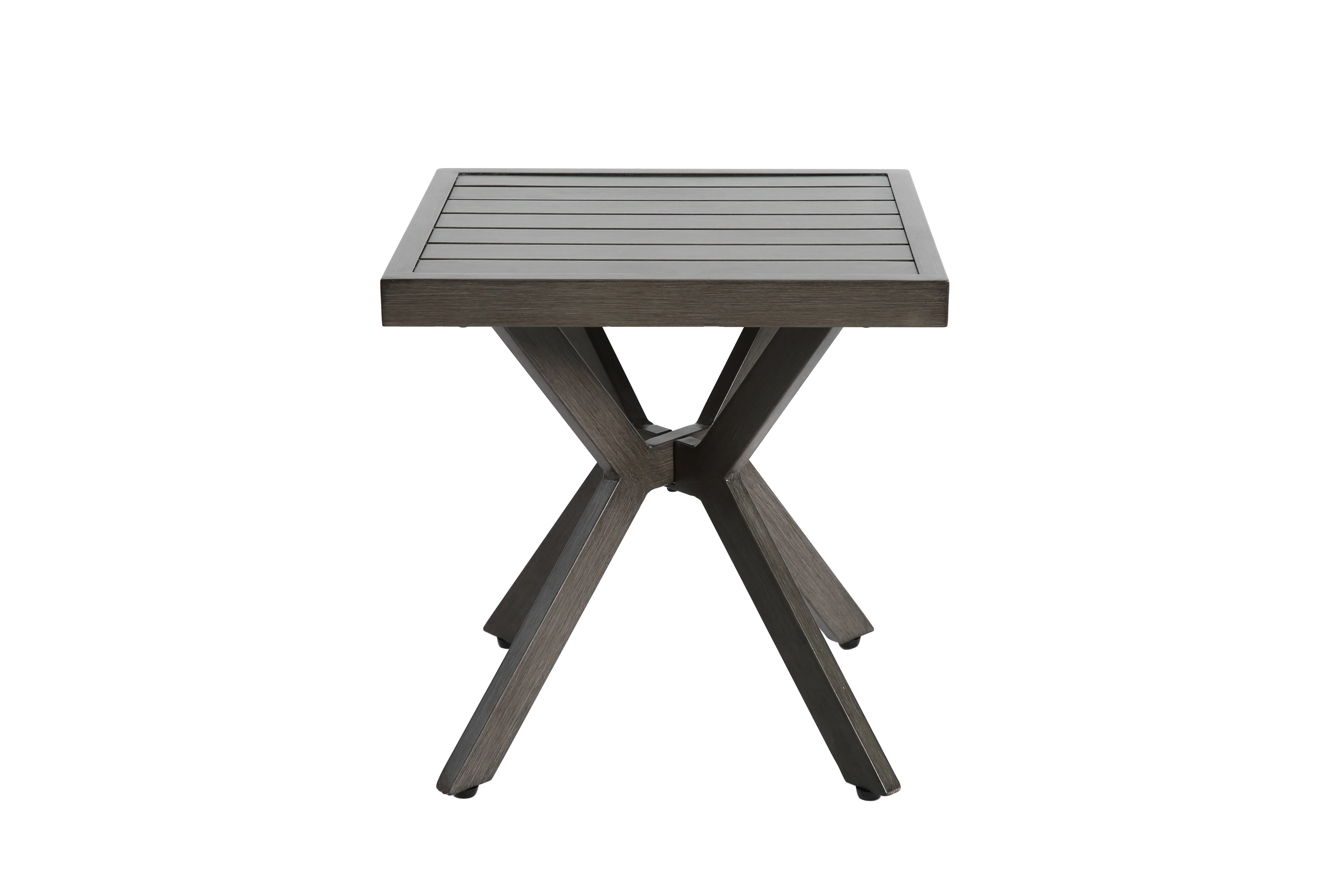 Outdoor Aluminum Square Side Table End Table for Patio, Backyard, Pool, Indoor, Dark Gray - Image 8