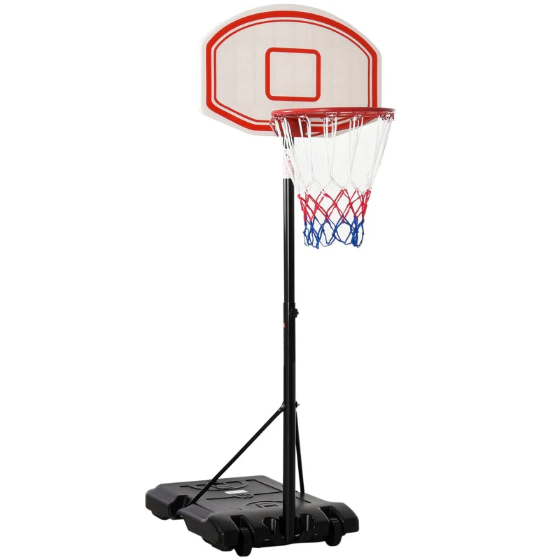 Outdoor Basketball Hoop, Adjustable Portable, Black White - Image 6