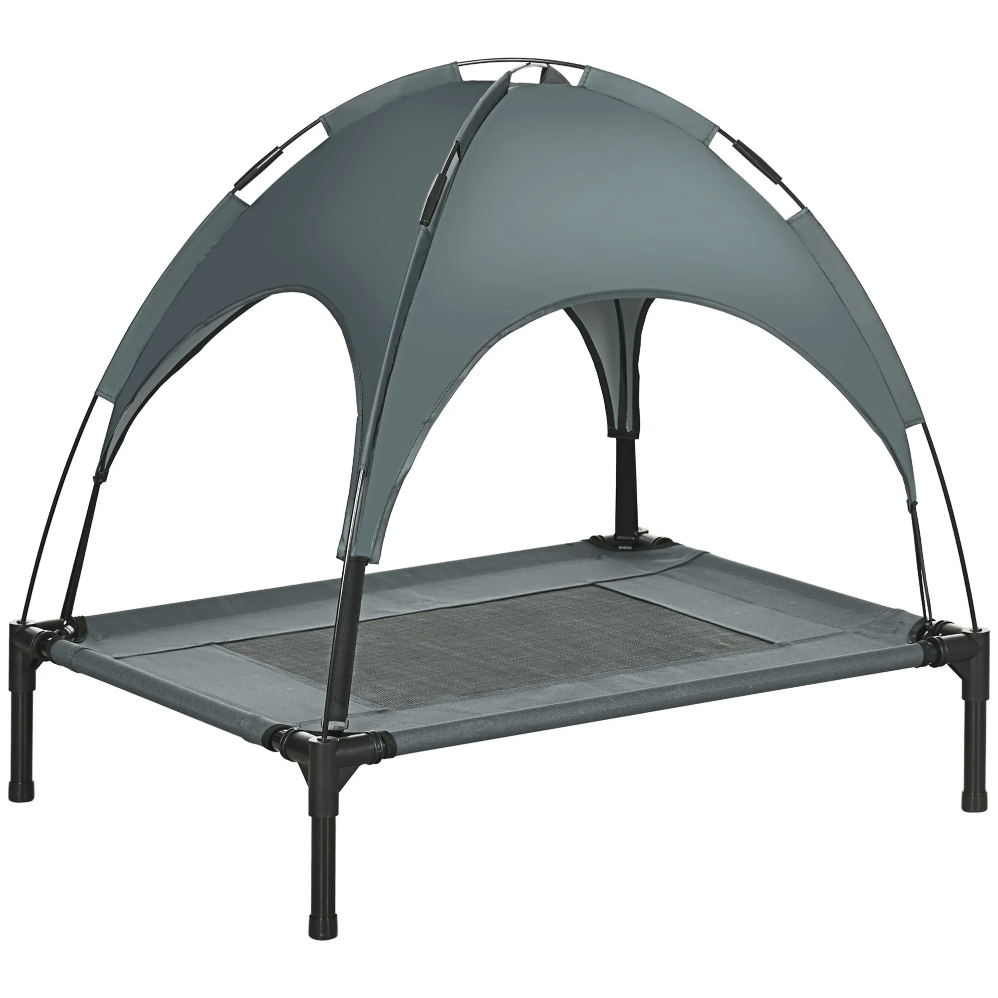 Outdoor Dog Bed, Raised Breathable Taffeta, Grey - Image 2