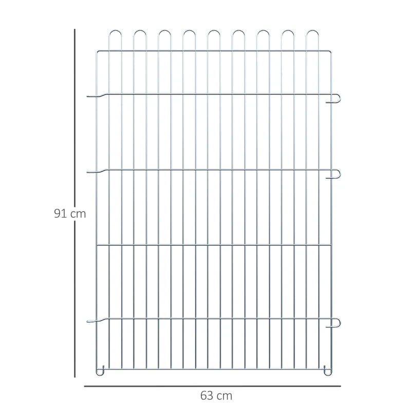 Outdoor Enclosure, 8-Part Puppy Run & Playpen Gate, Metal - Image 3