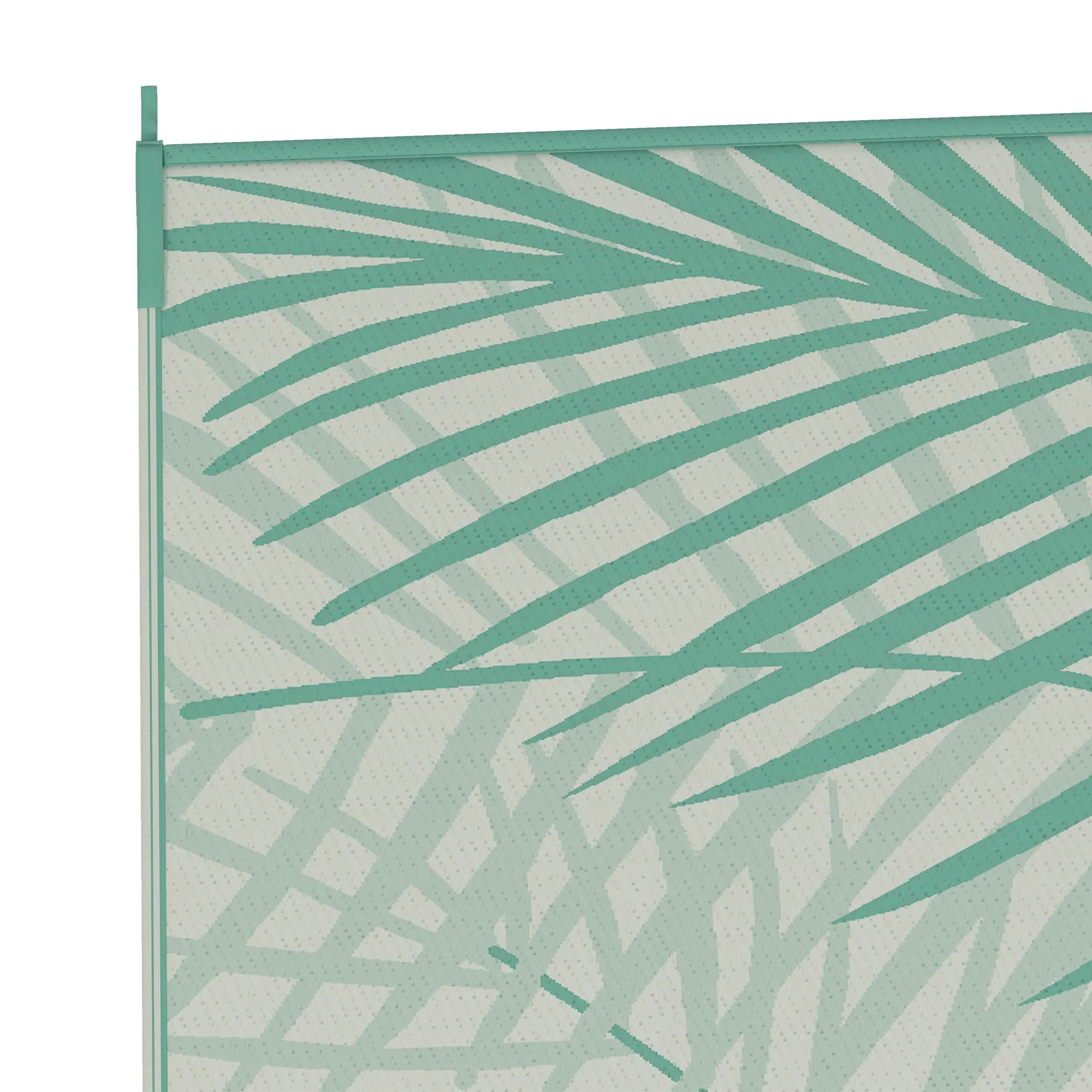 Outdoor Rug Reversible Water-Repellent 365x274cm with Carrying Bag, Green - Image 8