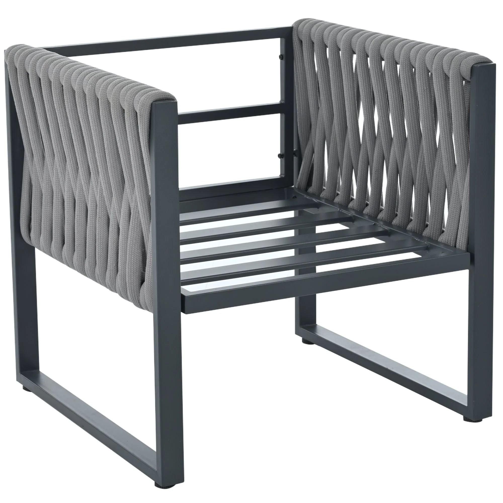 Outdoor Sofa Lounge Set 10-Seater Rustproof Metal Frame - Grey - Image 6