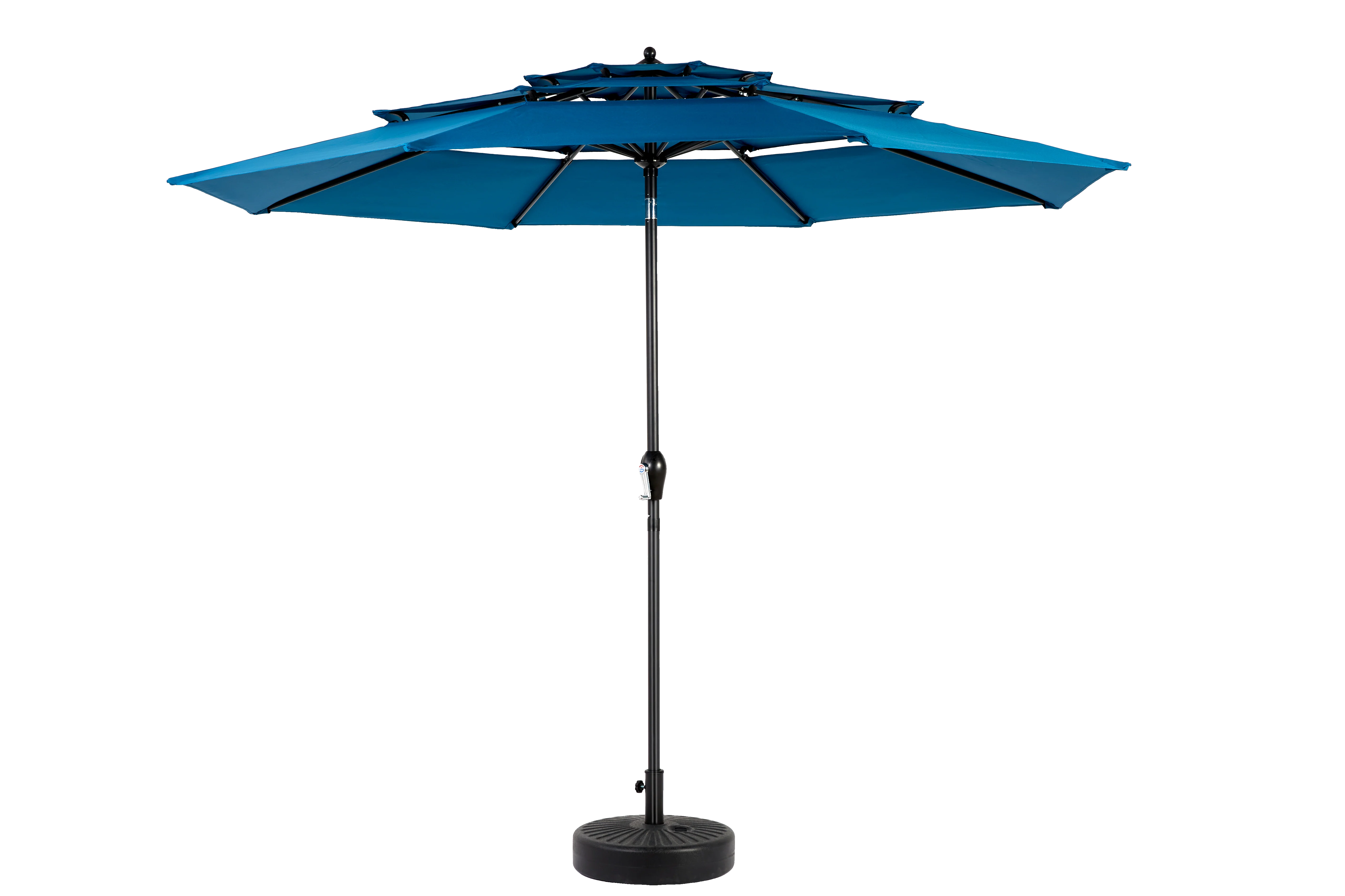 Outdoor Umbrella, 14.8 Ft Double Sided Rectangular Large with Crank, Blue - Image 6