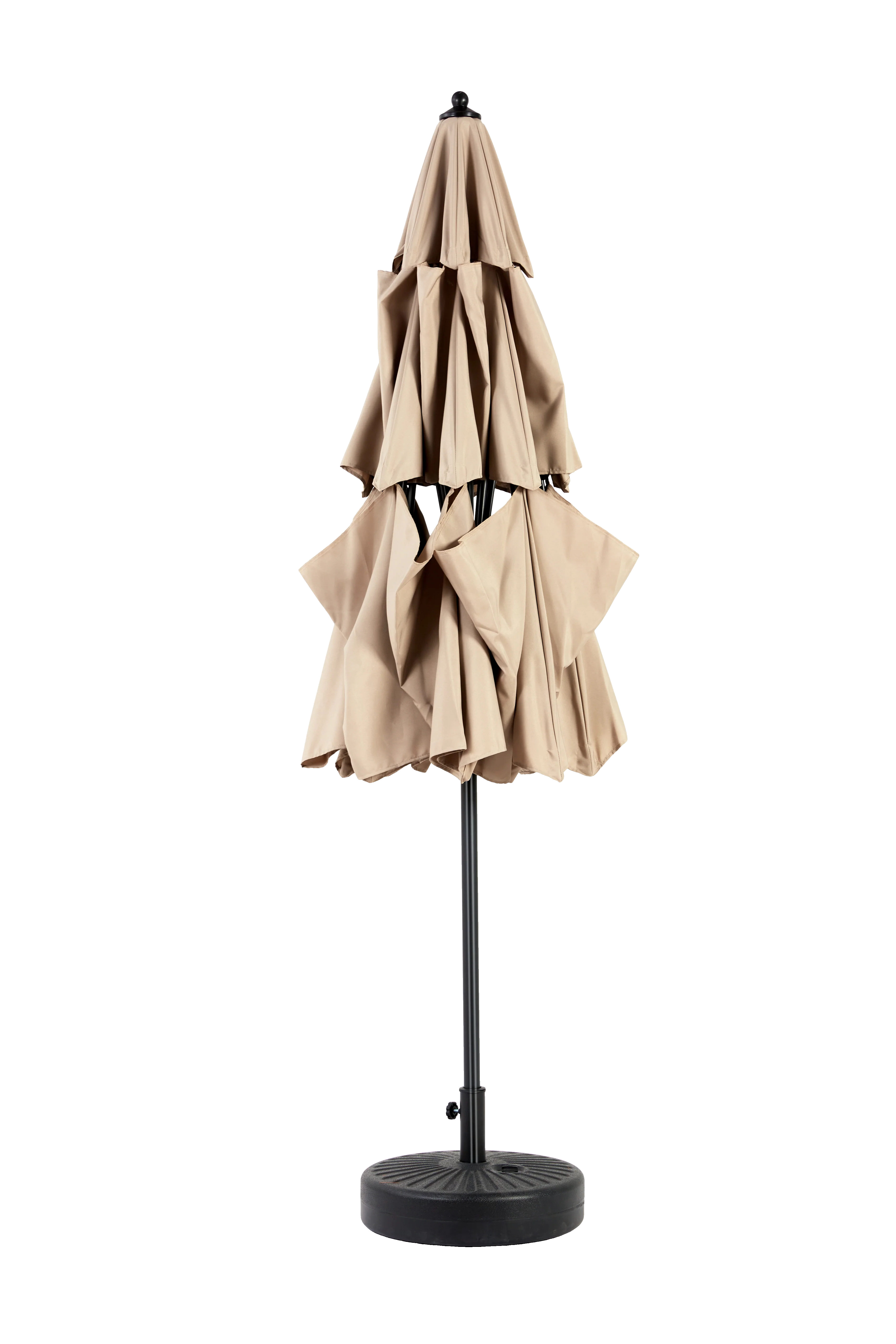Outdoor Umbrella 14.8 Ft Double Sided Rectangular Large with Crank, Khaki - Image 11