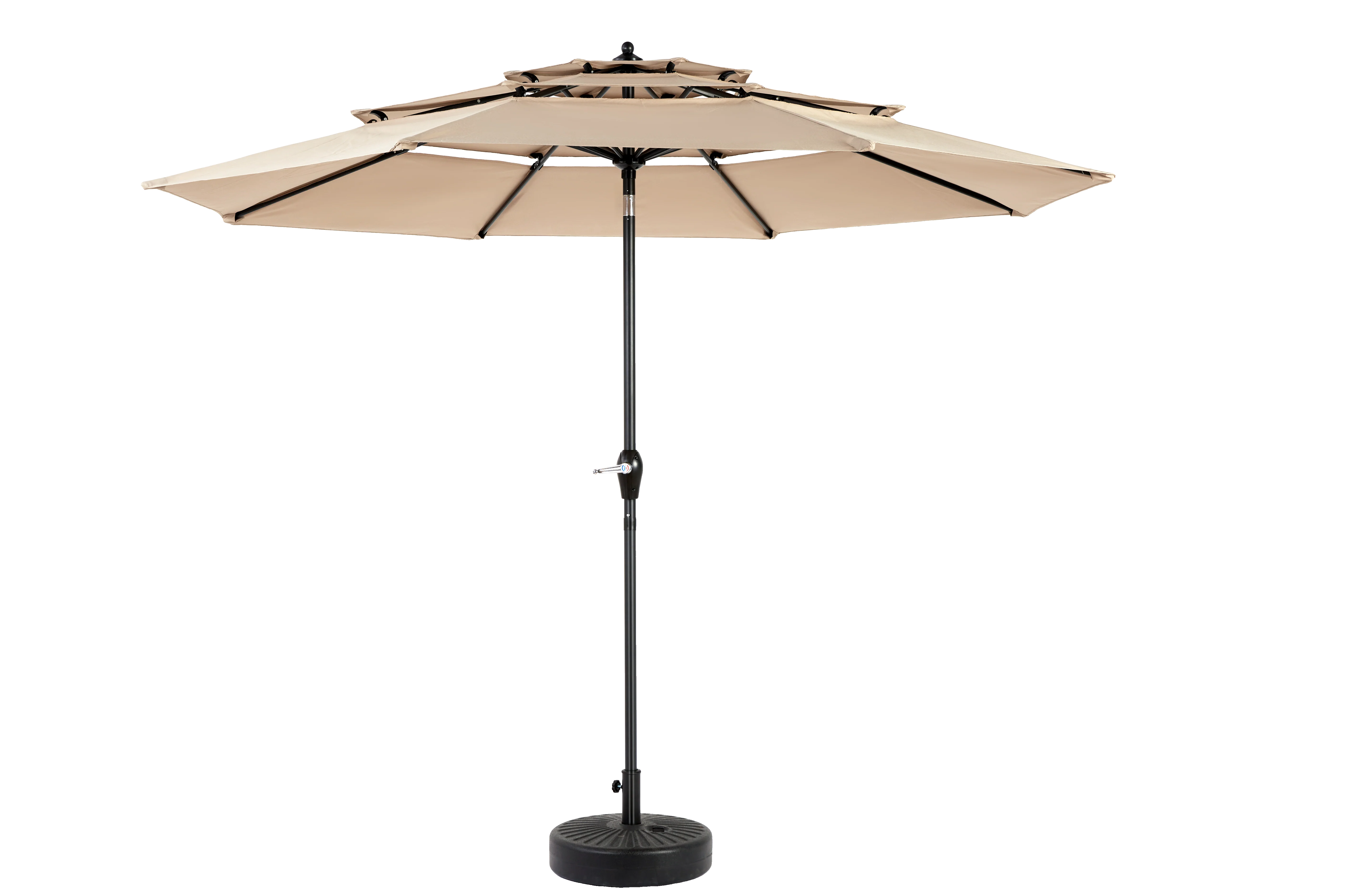 Outdoor Umbrella 14.8 Ft Double Sided Rectangular Large with Crank, Khaki - Image 12