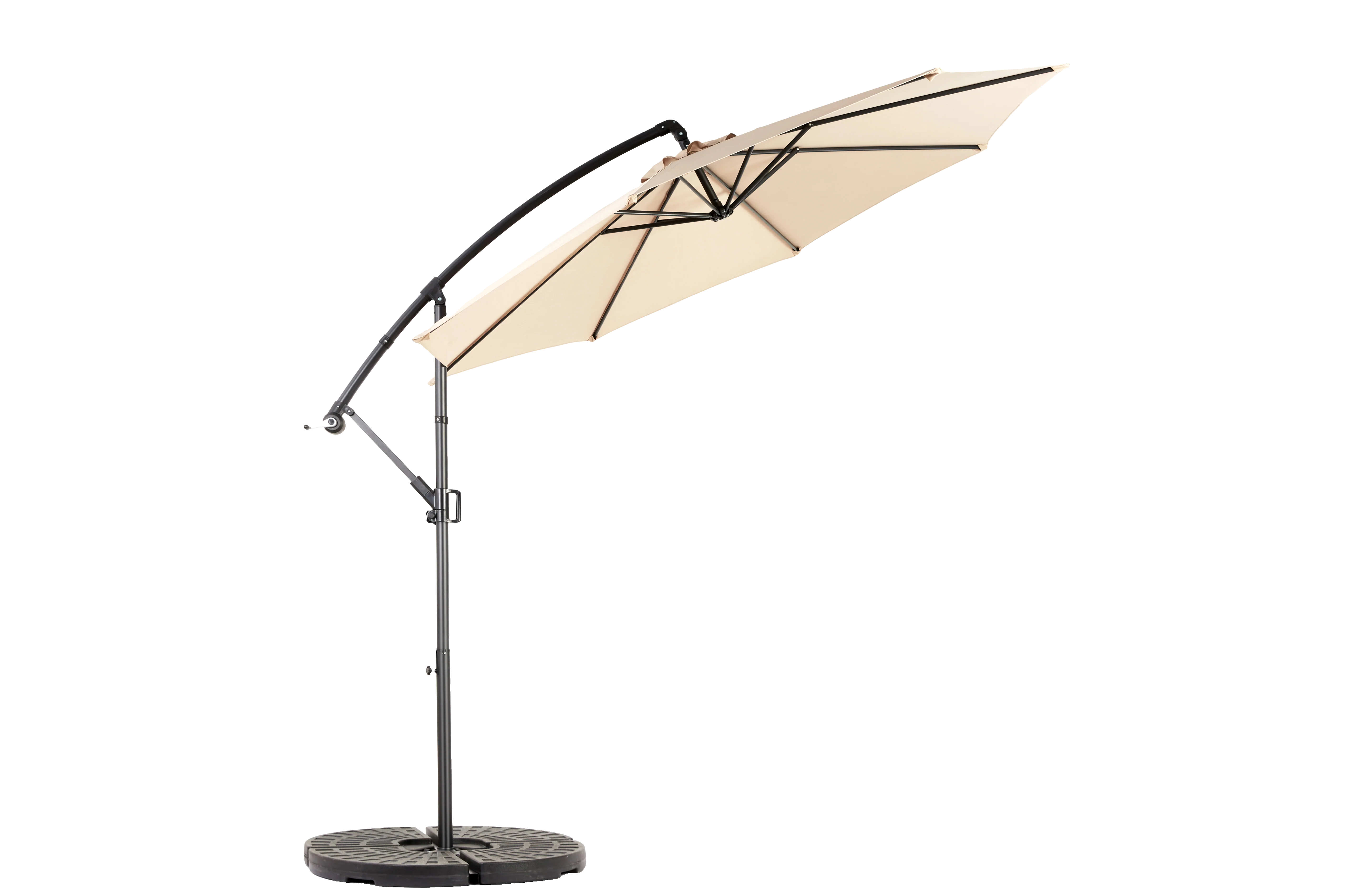 Outdoor Umbrella 14.8 Ft Double Sided Rectangular Large with Crank, Khaki - Image 7
