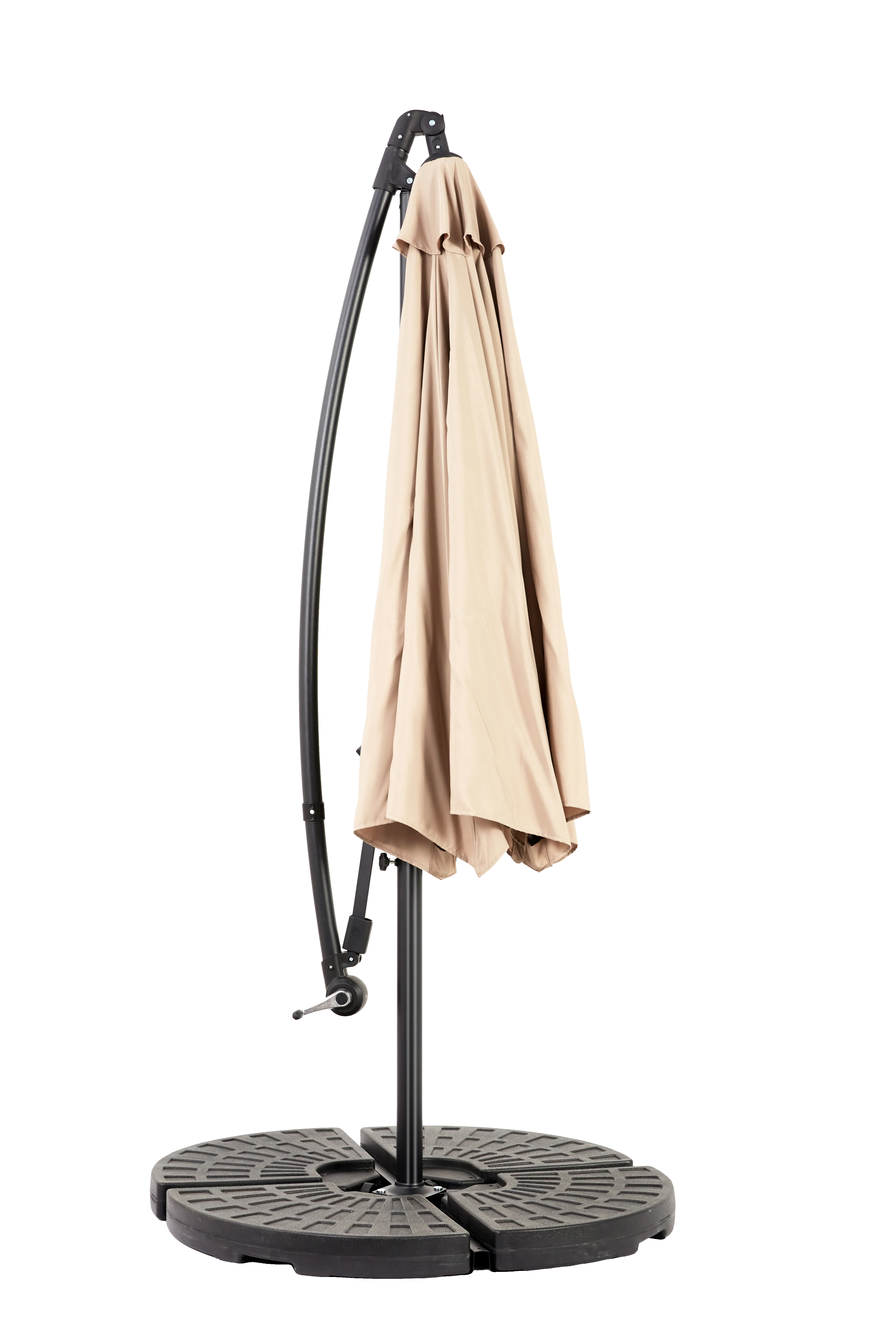 Outdoor Umbrella 14.8 Ft Double Sided Rectangular Large with Crank, Khaki - Image 9