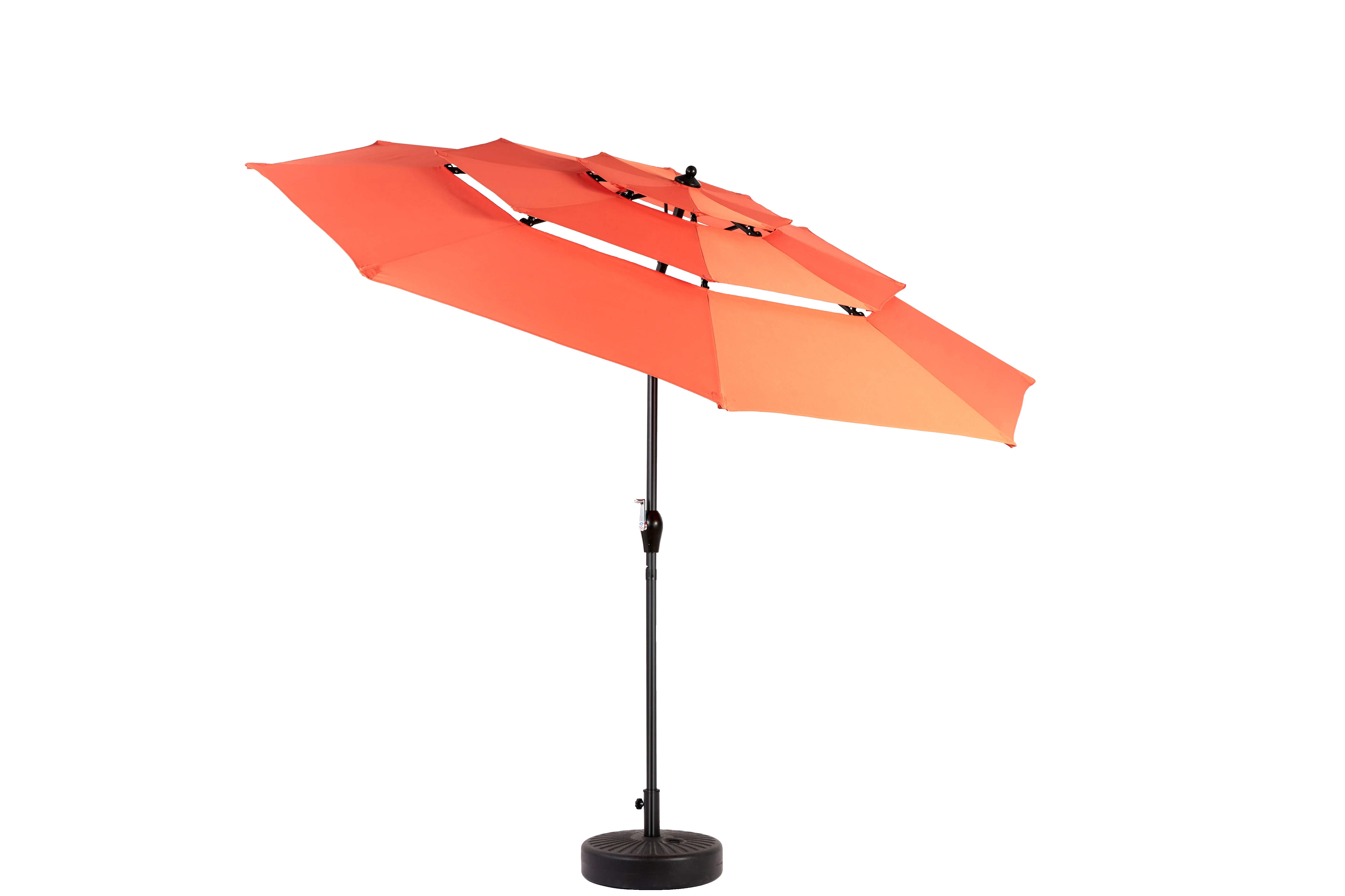 Outdoor Umbrella, 14.8 Ft Double Sided Rectangular Large with Crank, Orange - Image 6
