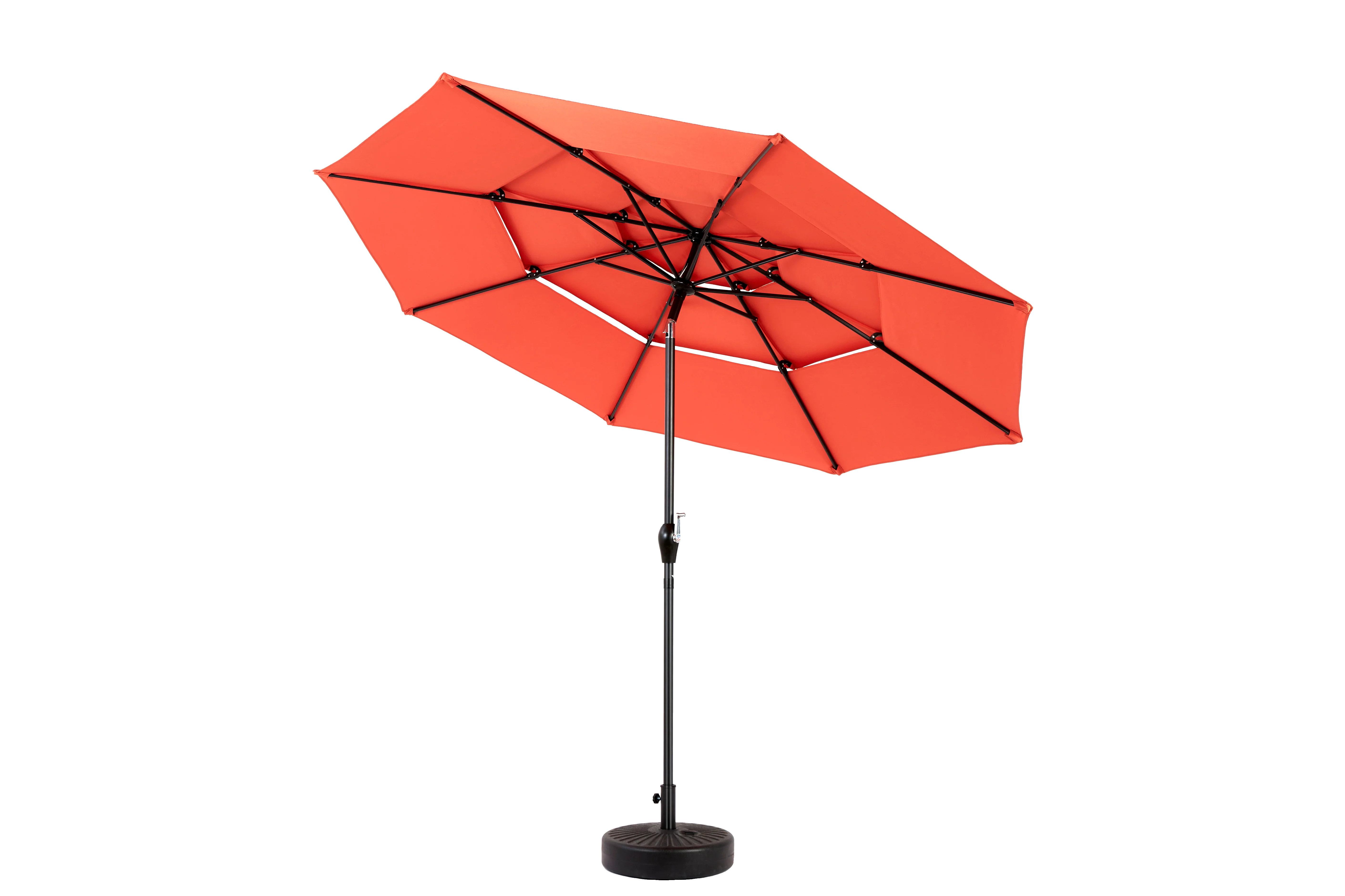Outdoor Umbrella, 14.8 Ft Double Sided Rectangular Large with Crank, Orange - Image 7