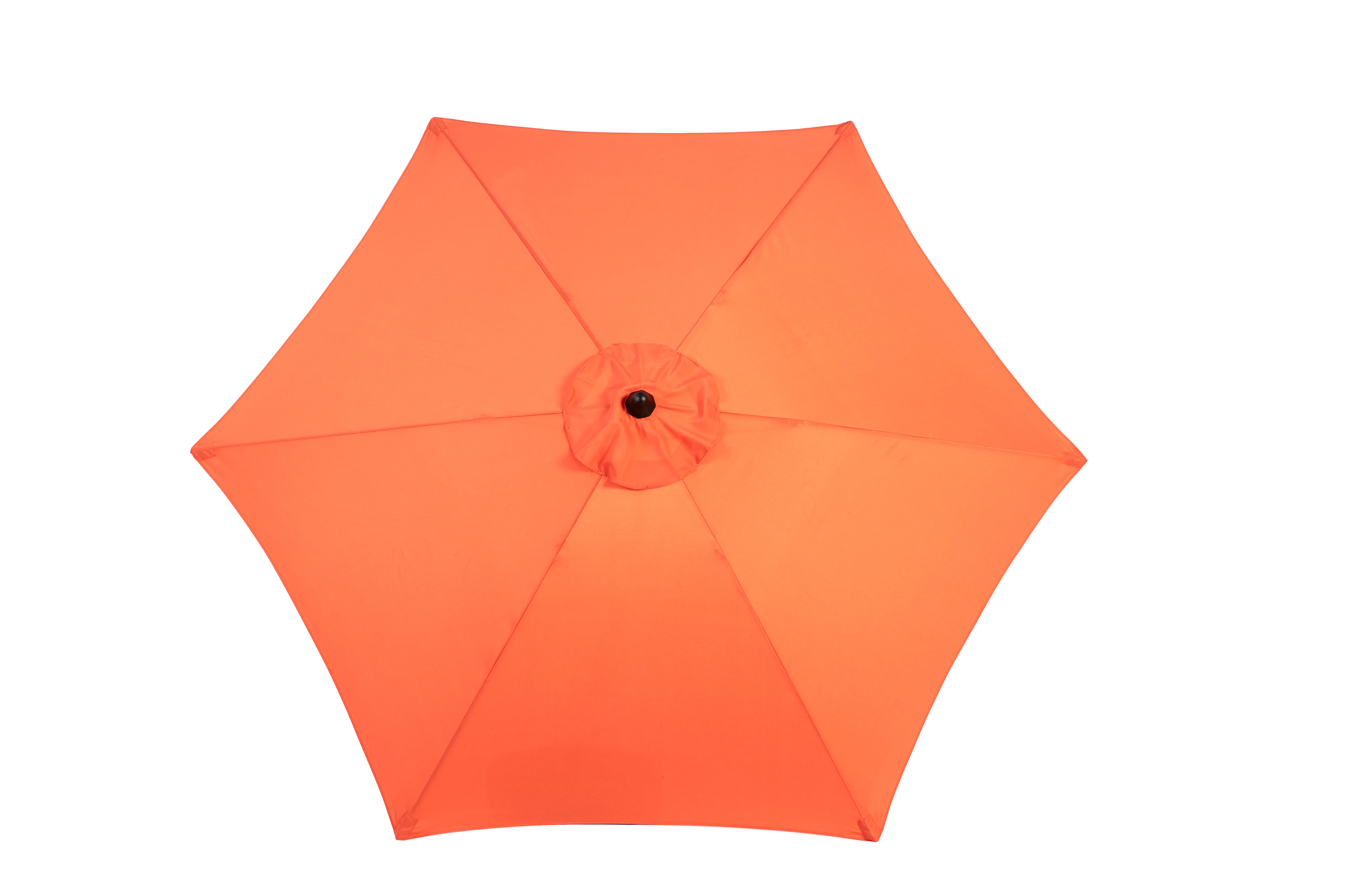 Outdoor Umbrella 9 Ft Double Sided Rectangular with Crank, Orange - Image 2
