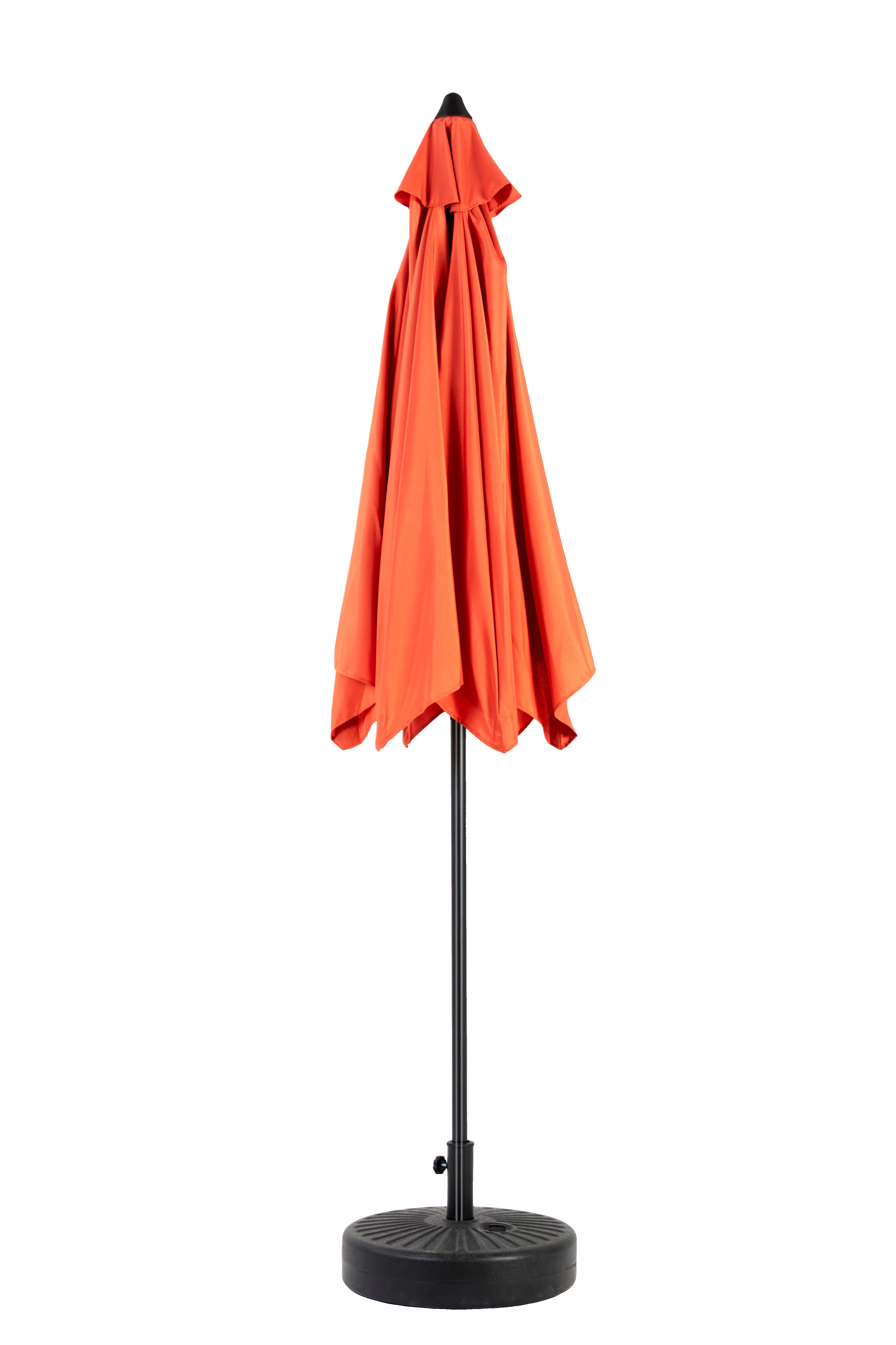 Outdoor Umbrella 9 Ft Double Sided Rectangular with Crank, Orange - Image 3