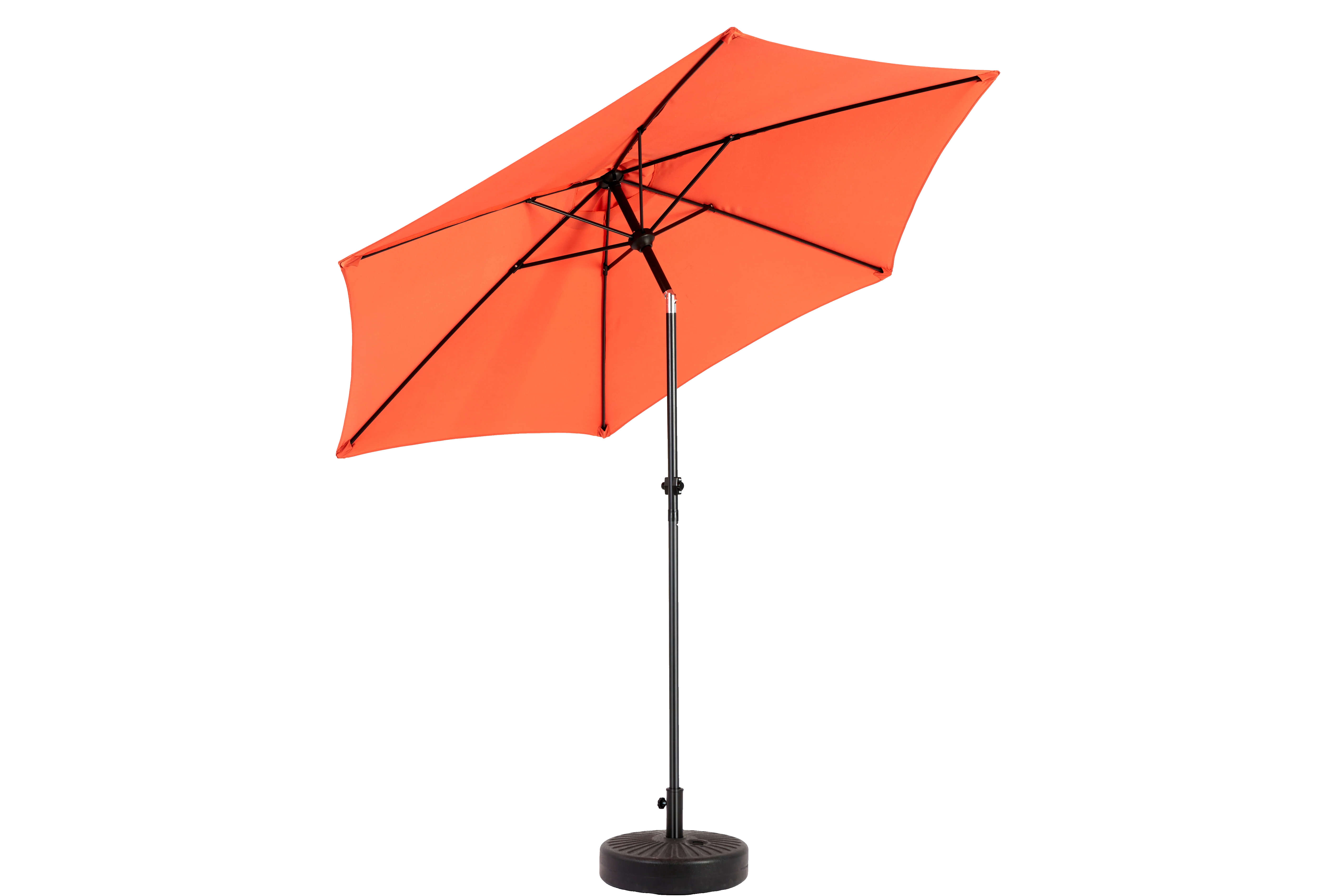 Outdoor Umbrella 9 Ft Double Sided Rectangular with Crank, Orange - Image 7